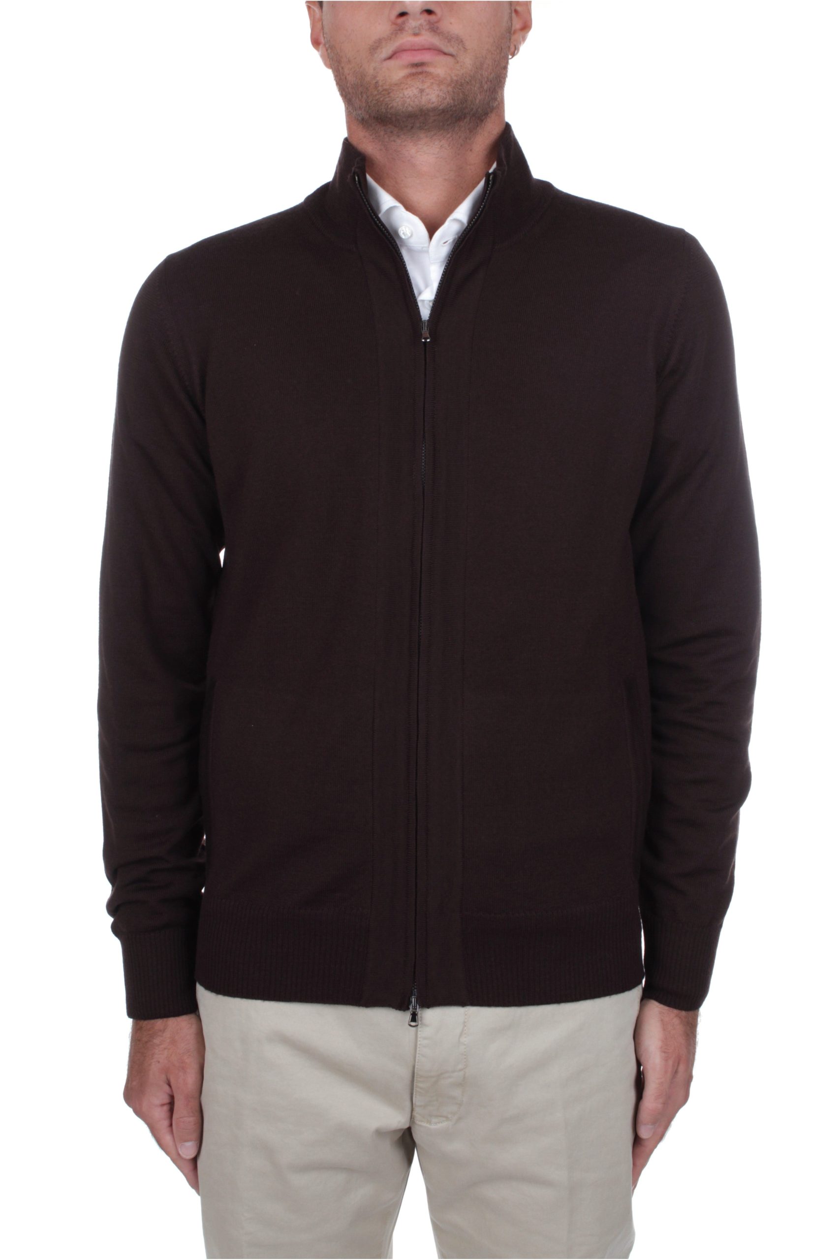 MAGLIA CON ZIP ALPHA STUDIO MORO 1011