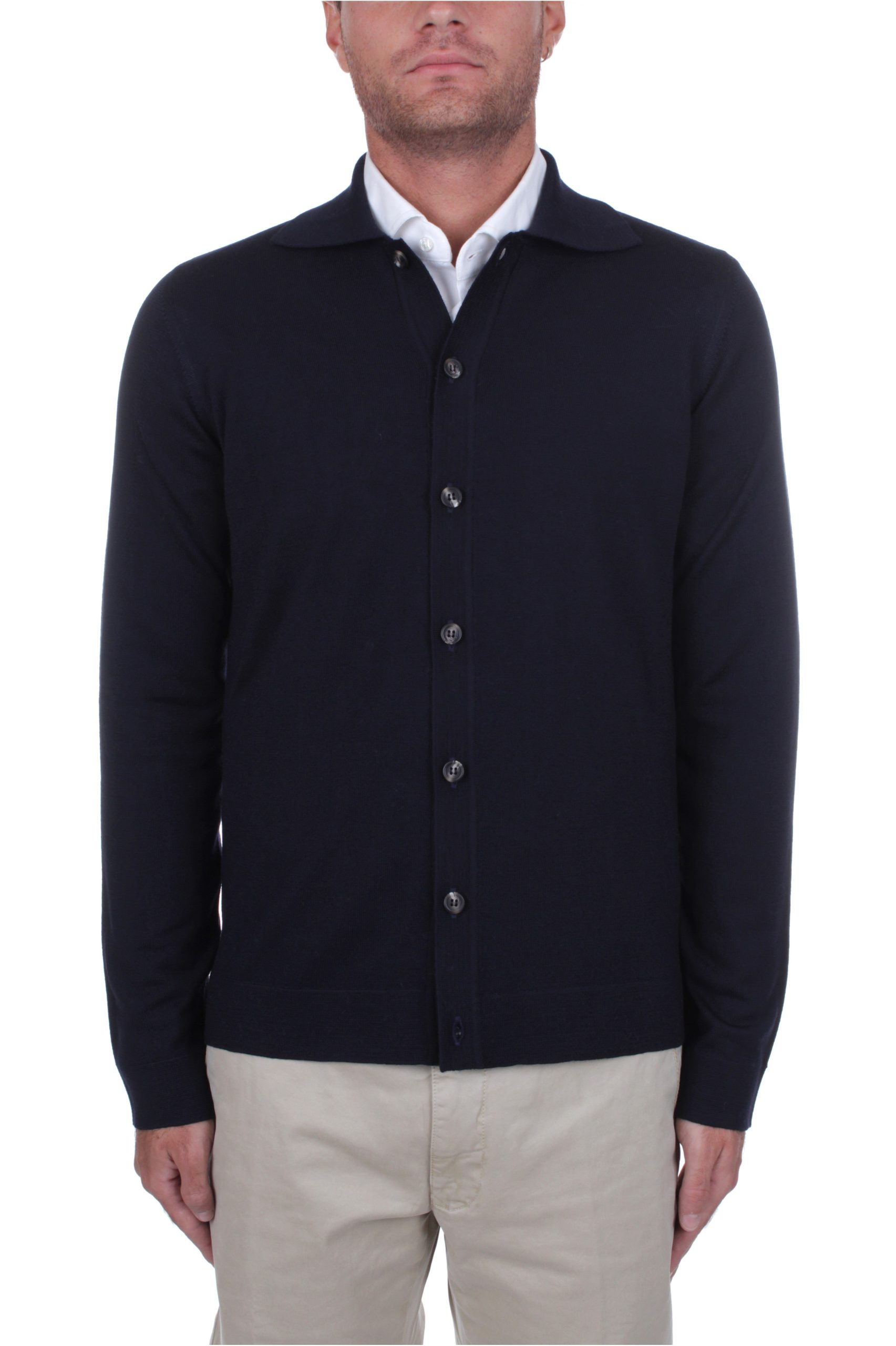 POLO CAMICIA MANICHE LUNGHE ALPHA STUDIO BLU NOTTE 1012