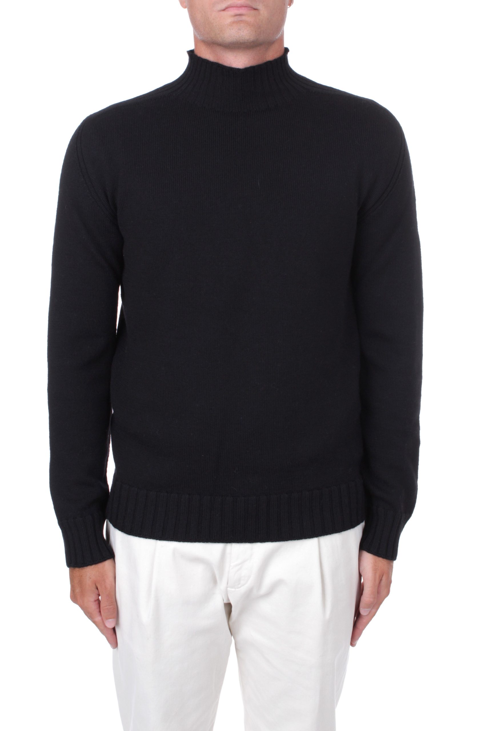 MAGLIA CON COLLO A LUPETTO ALPHA STUDIO NERO 1004