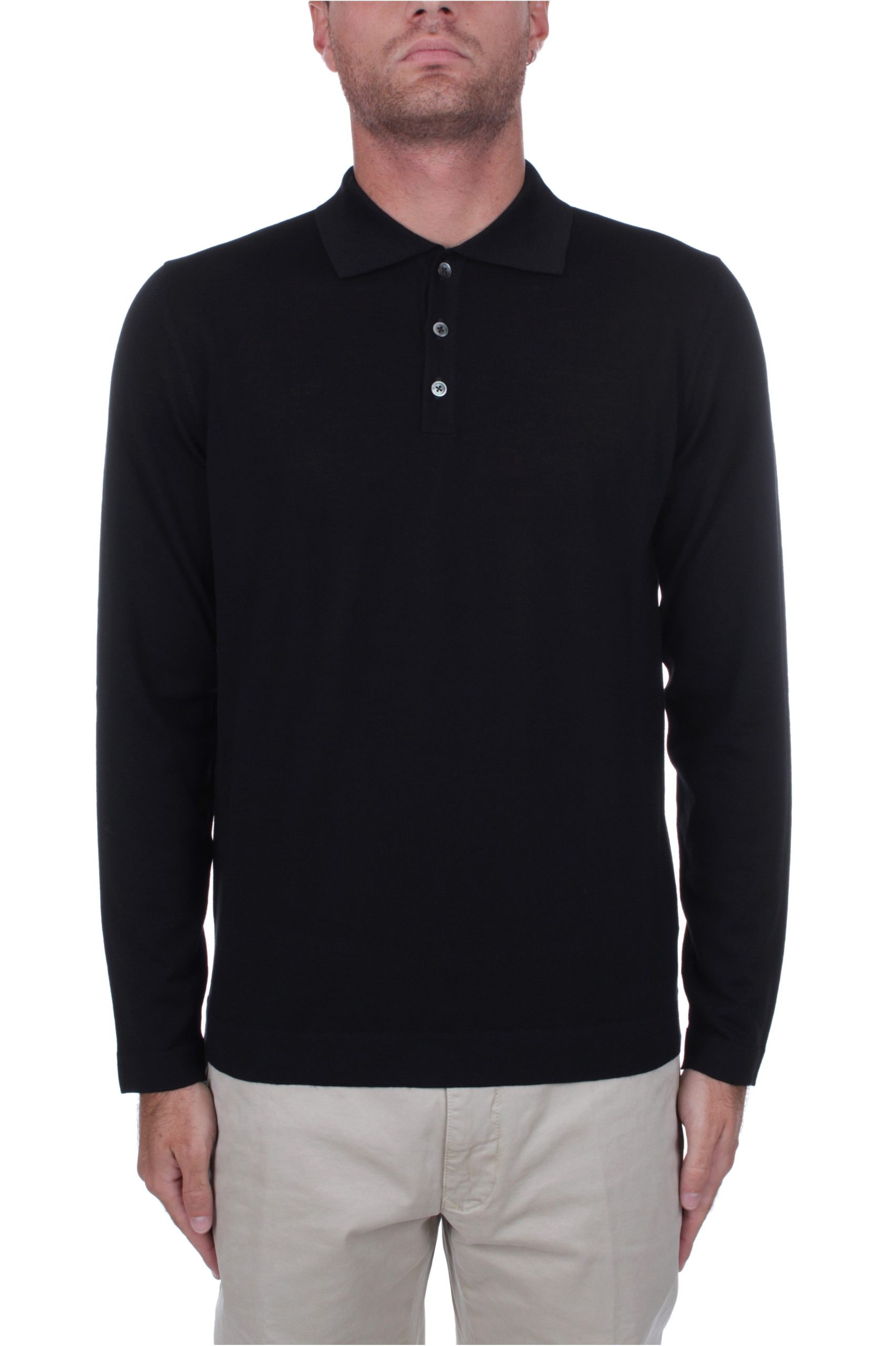 POLO MANICHE LUNGHE HINDUSTRIE BLACK