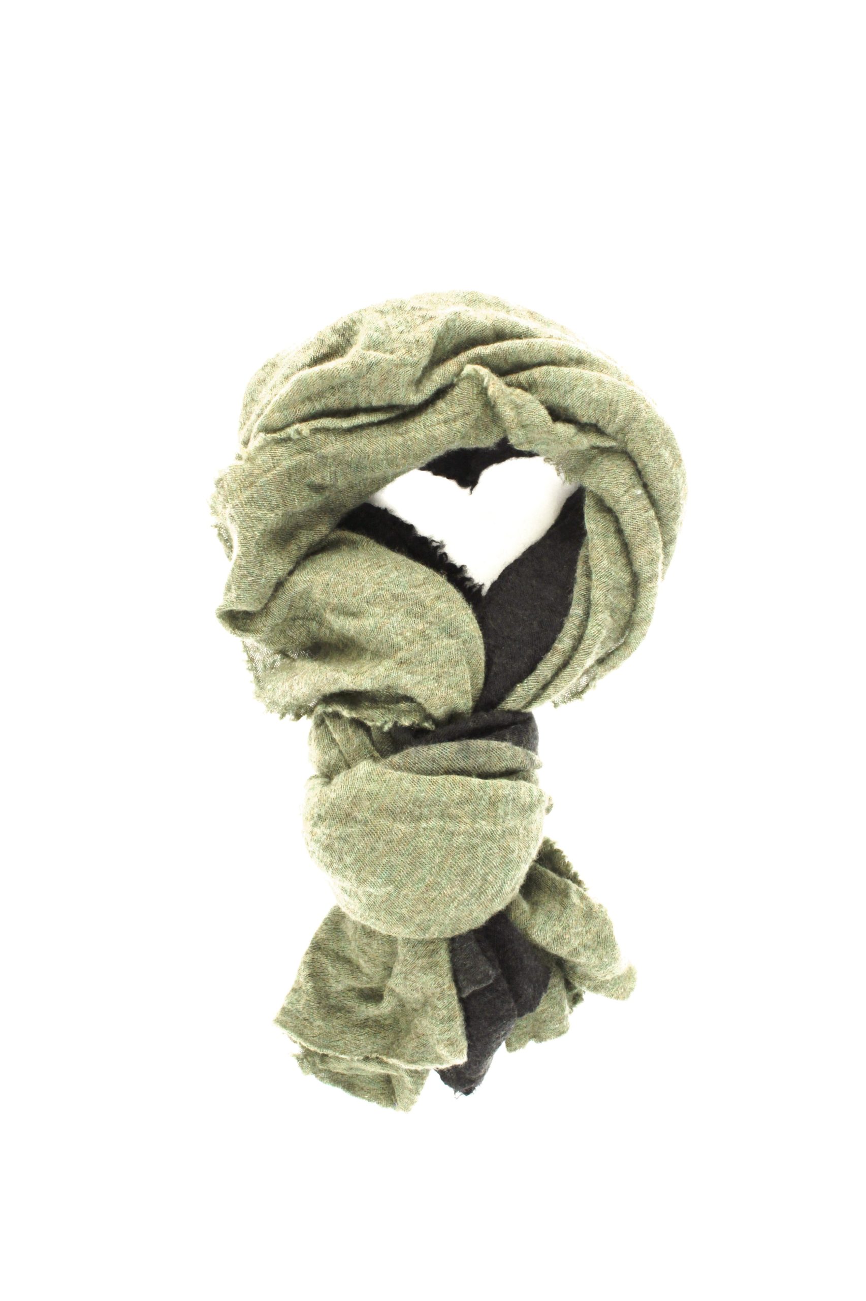 SCIARPA PIN 1876 SPRAYED MELANGE VERDE NERO 0942