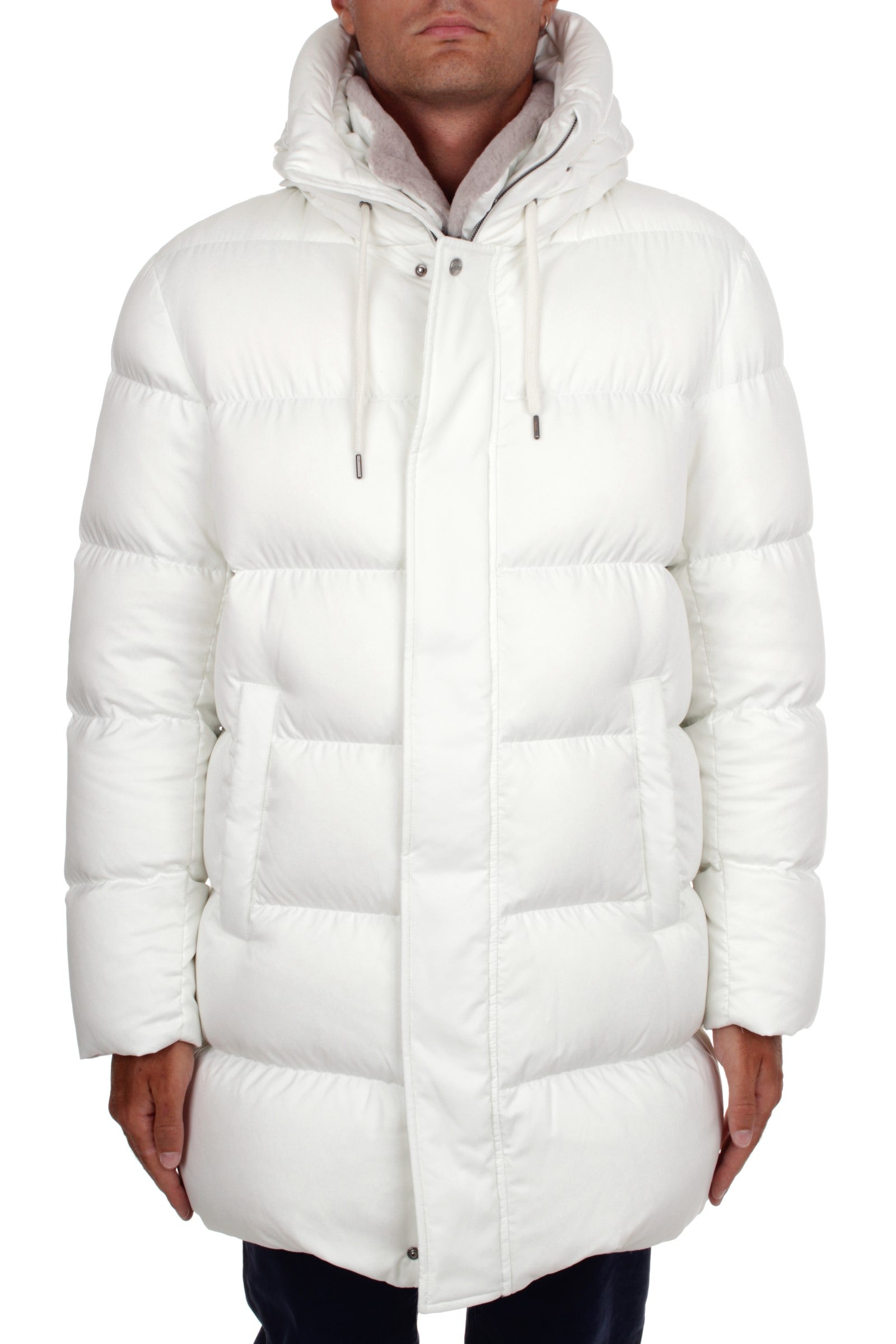 PIUMINO CON INTERNO FUR HERNO ARENDELLE BIANCO 1000