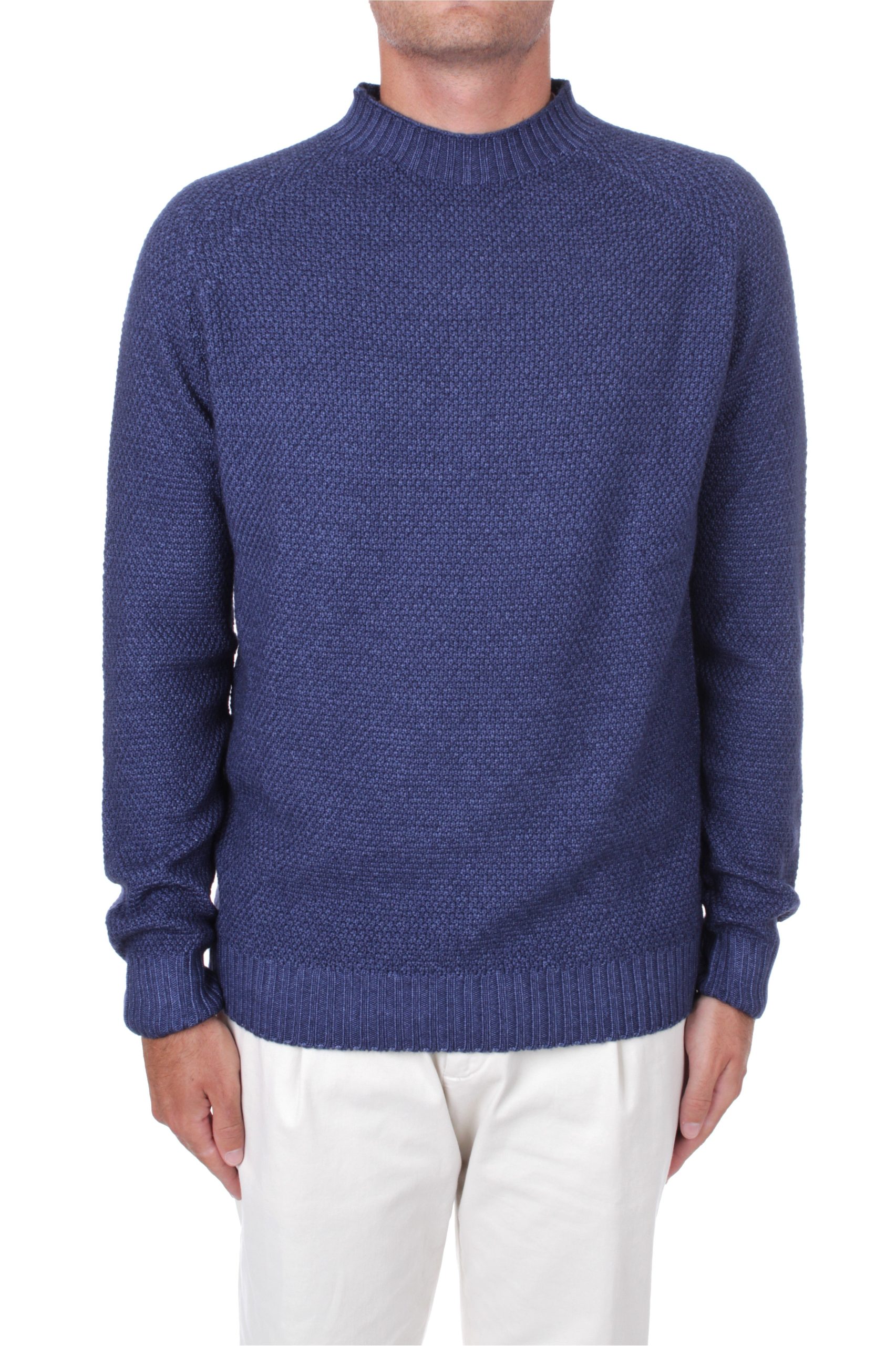 MAGLIA GIROCOLLO H953 GRANA DI RISO NOTTE 91