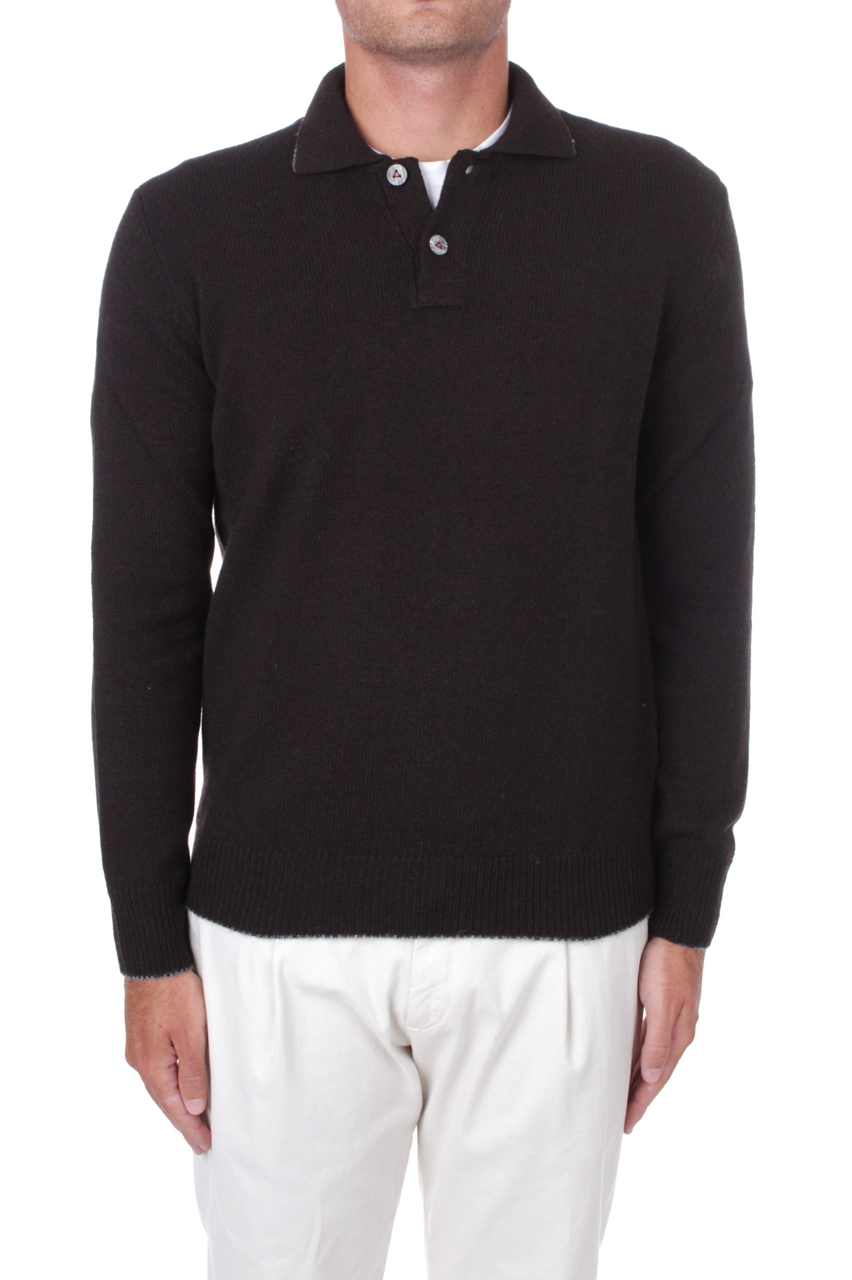 POLO MANICHE LUNGHE IN MAGLIA H953 IMPUNTURA TESTA DI MORO 15