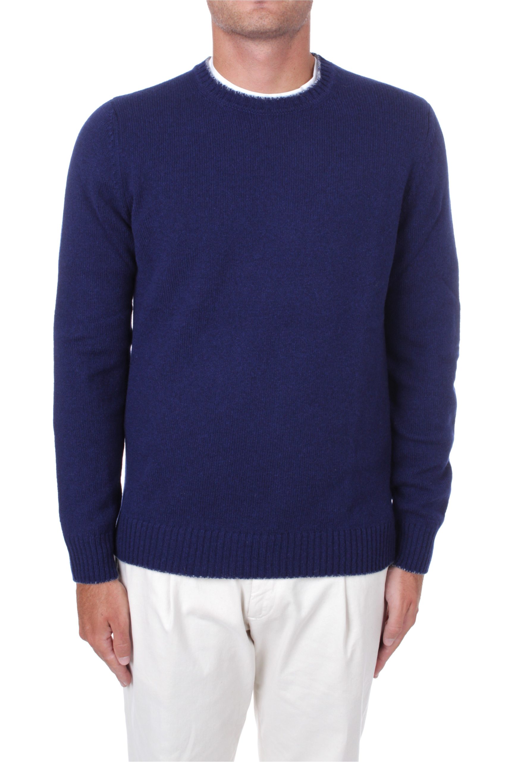 MAGLIA GIROCOLLO H953 IMPUNTURA OCEANO 89