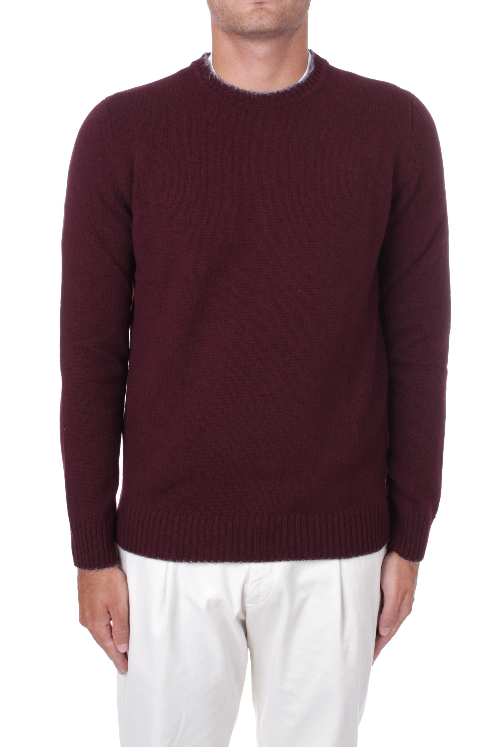 MAGLIA GIROCOLLO H953 IMPUNTURA BORDEAUX 51