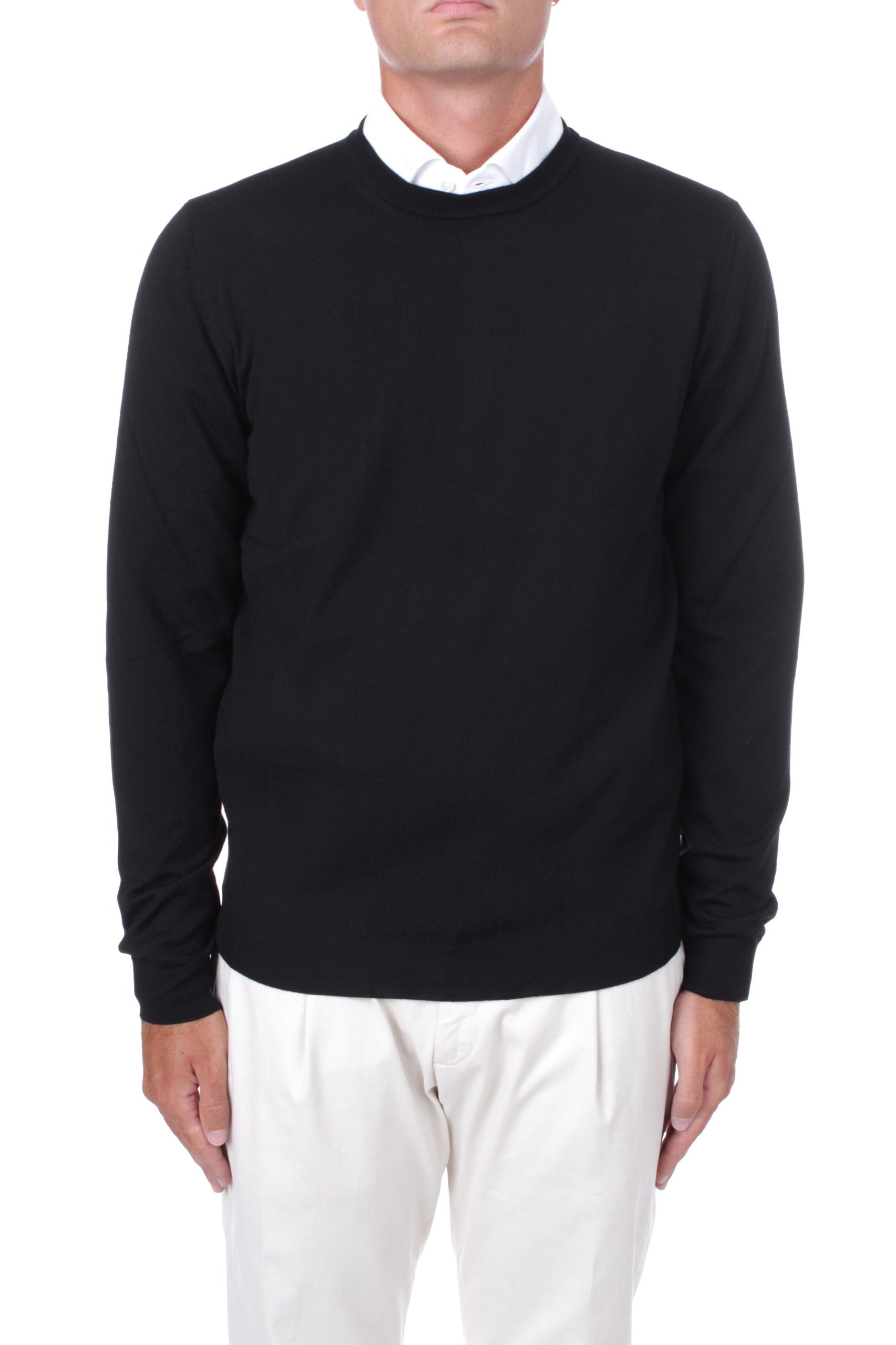 MAGLIA GIROCOLLO ZANONE FLEX WOOL NERO N3017