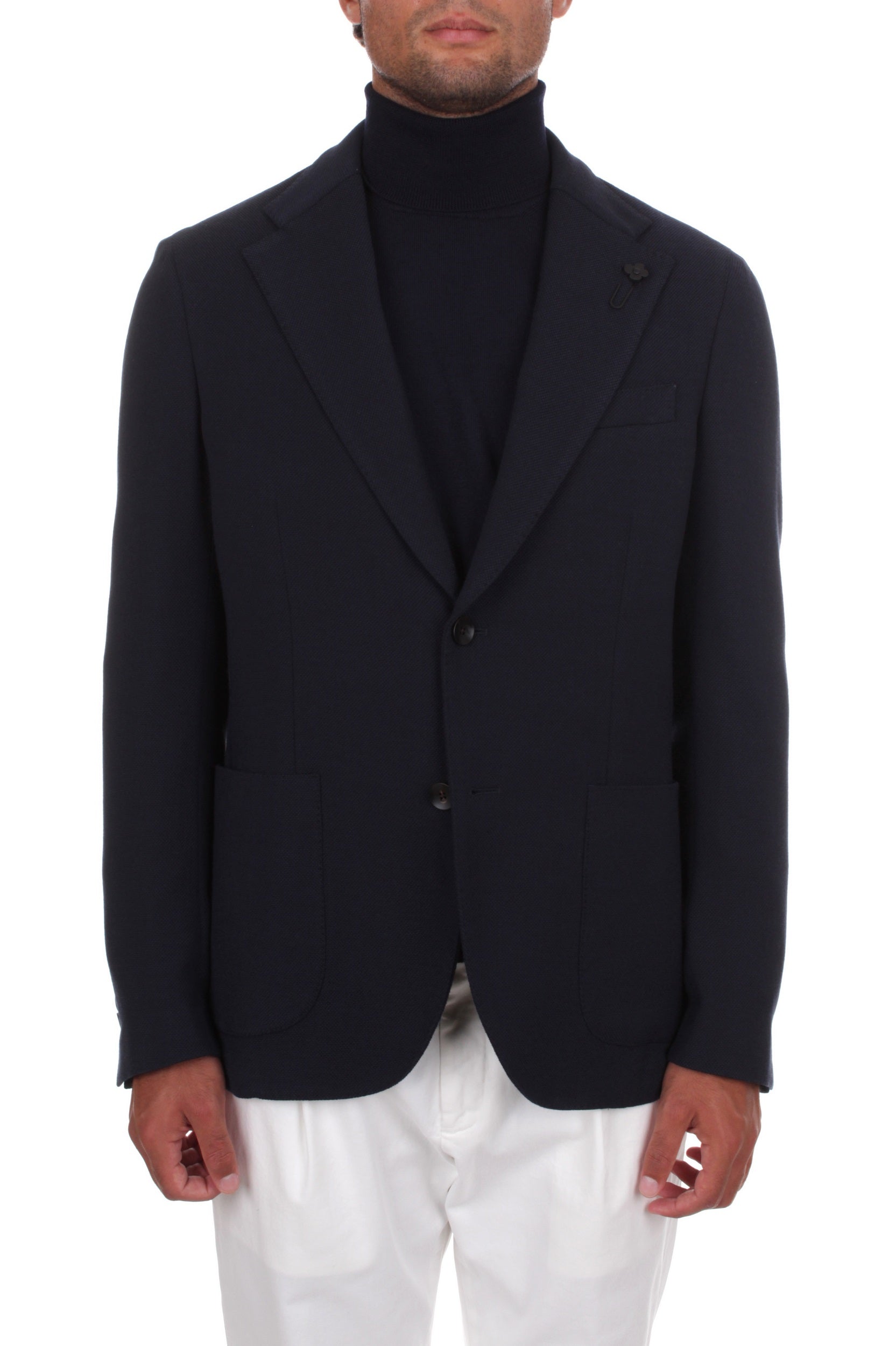 BLAZER MONOPETTO LARDINI BLU 850