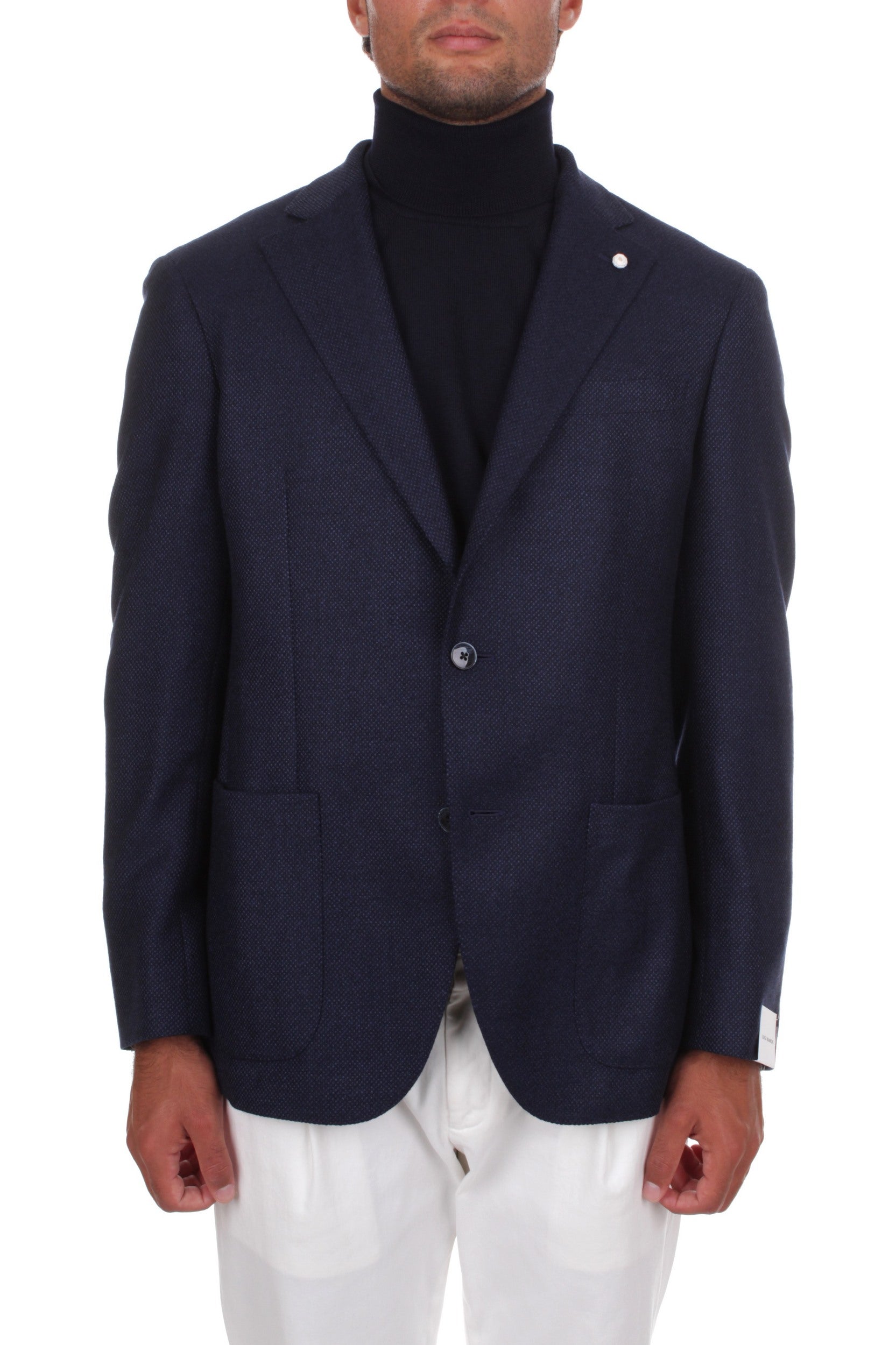 BLAZER MONOPETTO LUIGI BIANCHI BLU 2
