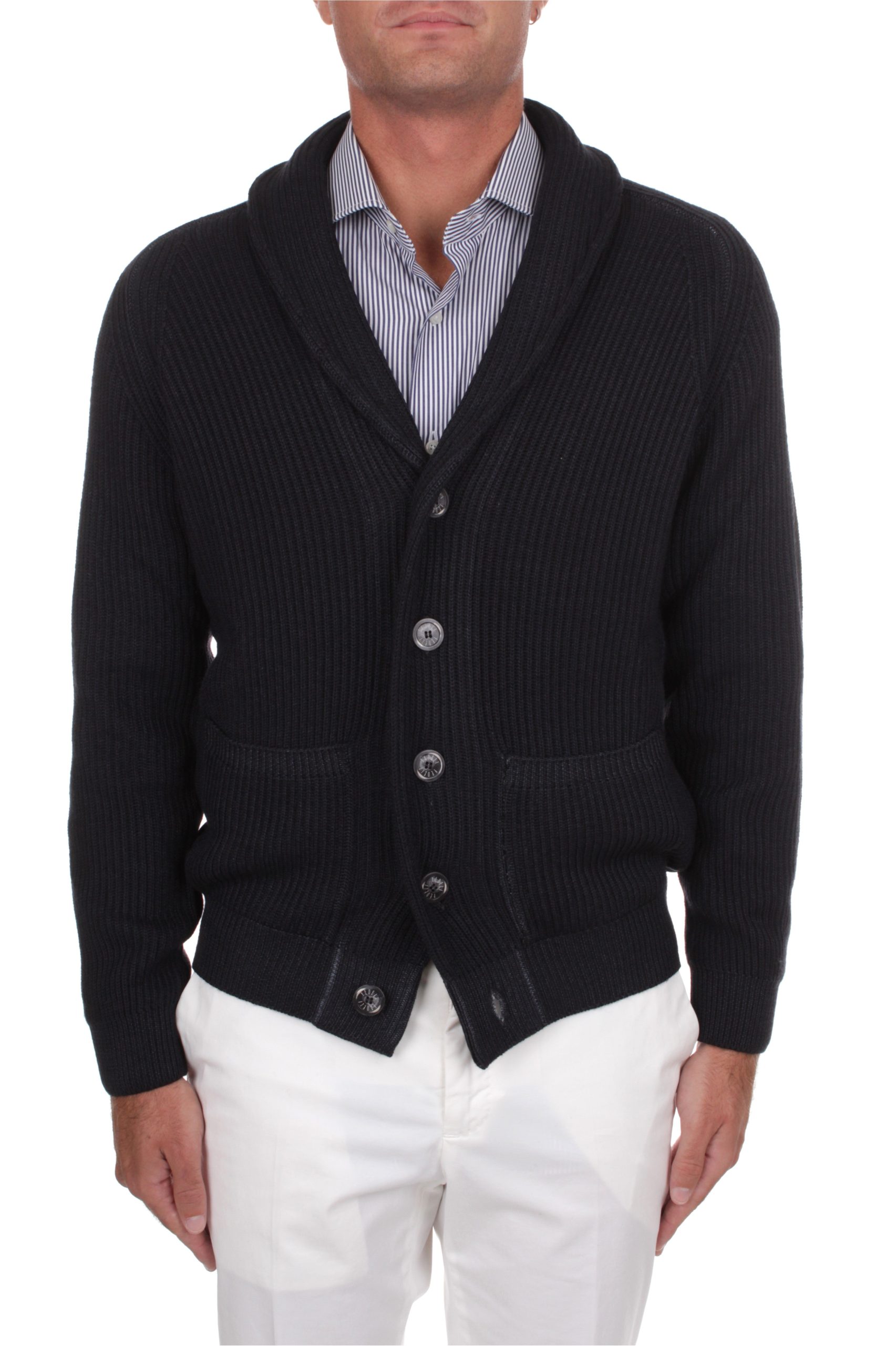 CARDIGAN FEDELI CASHMERE GRIGIO 1
