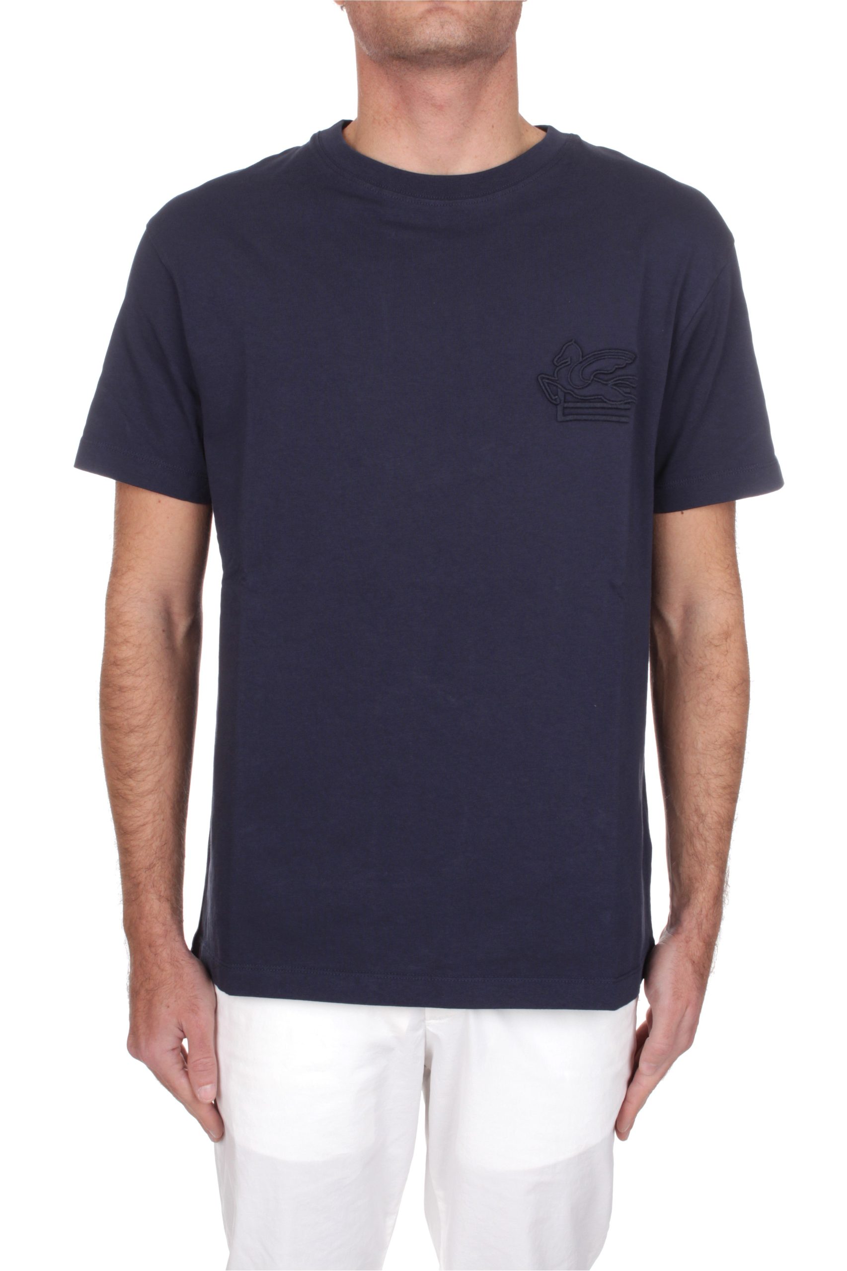 T-SHIRT MANICHE CORTE ETRO BLU B0065