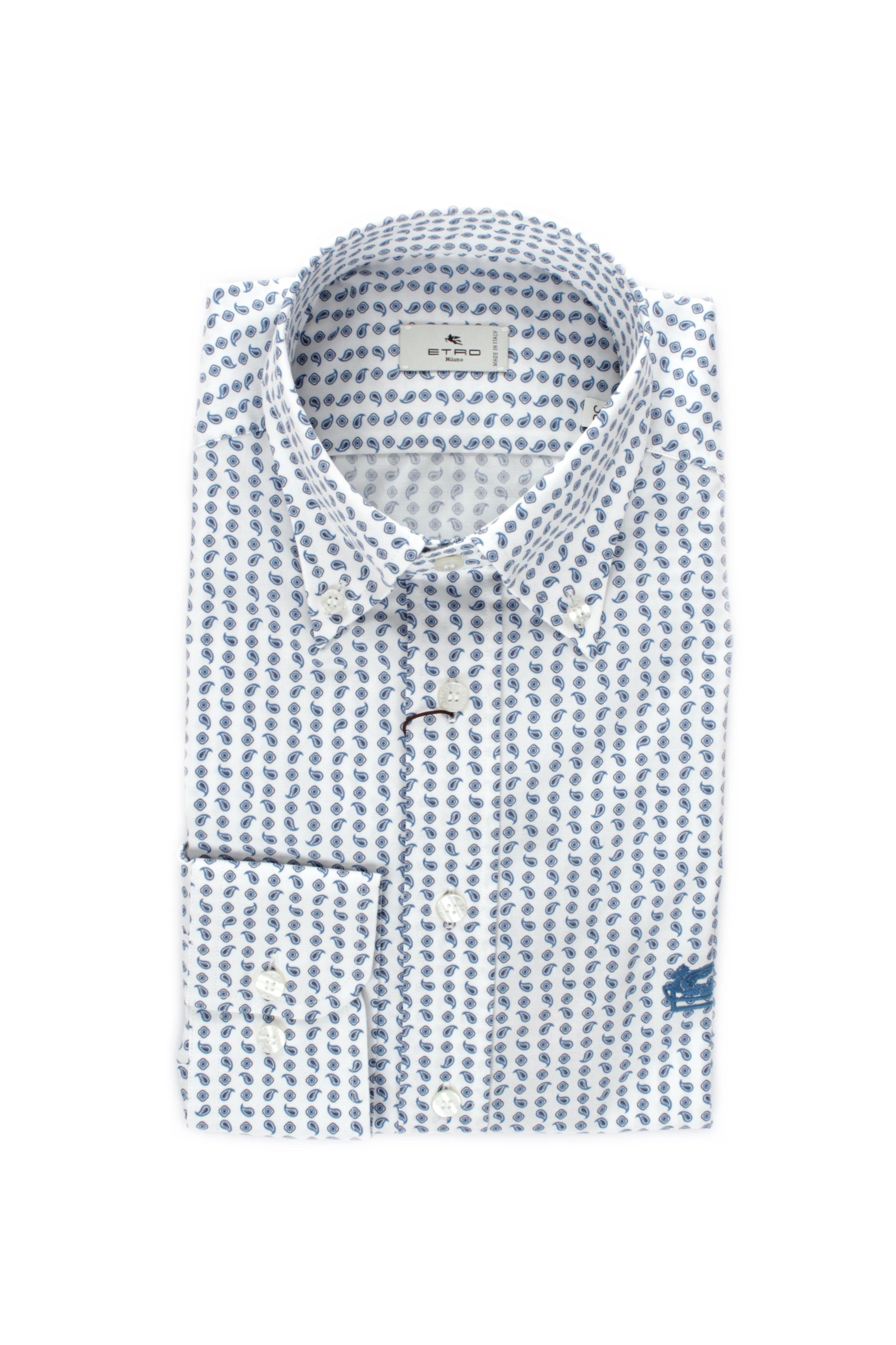 CAMICIA COLLO BUTTON DOWN ETRO BIANCO CELESTE X0880