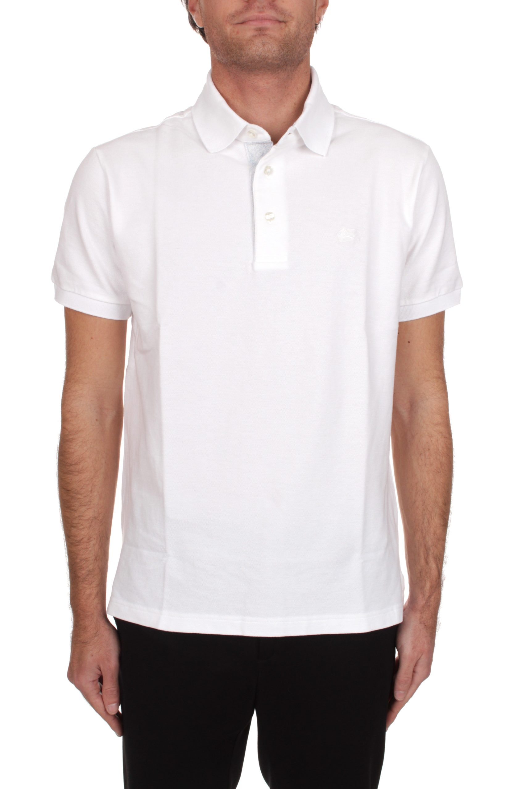 POLO MANICHE CORTE ETRO ROMA BIANCO W0800