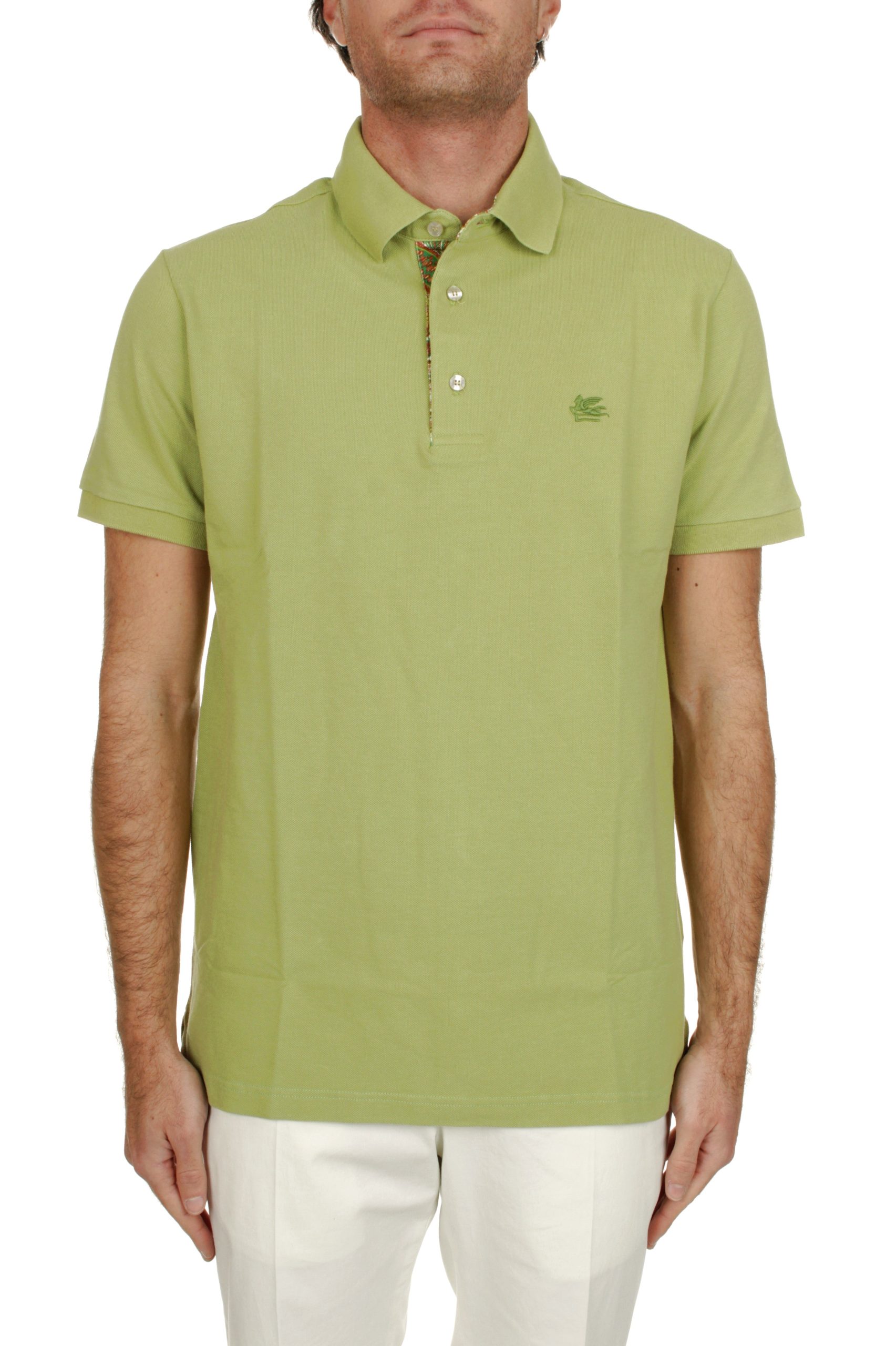 POLO MANICHE CORTE ETRO ROMA VERDE V0616