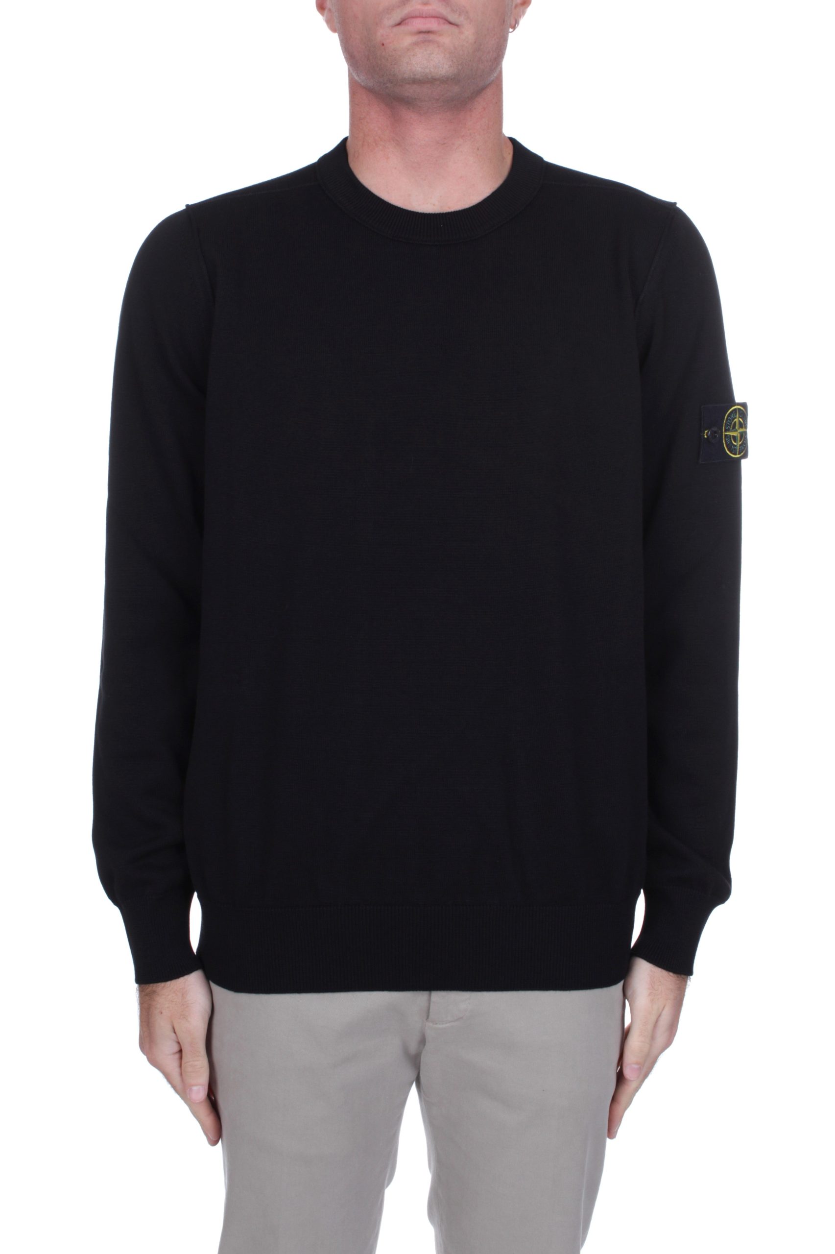 MAGLIA GIROCOLLO STONE ISLAND NERO V0029