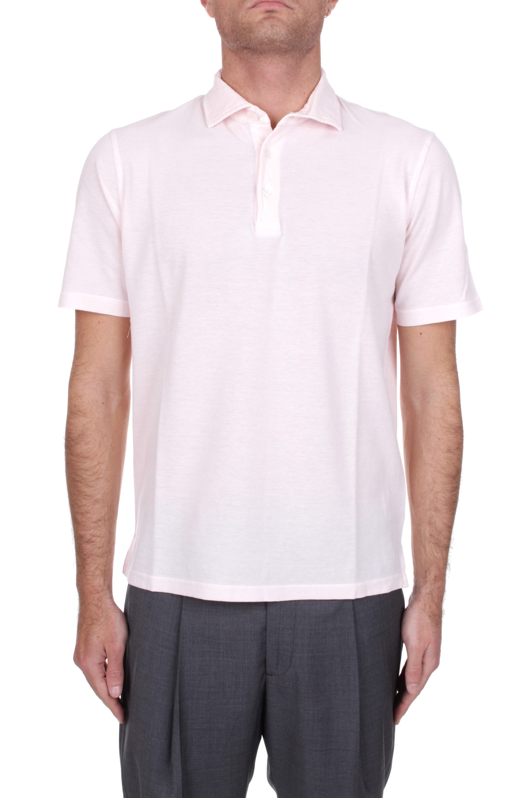 POLO MANICHE CORTE FEDELI CASHMERE ZERO ROSA 38