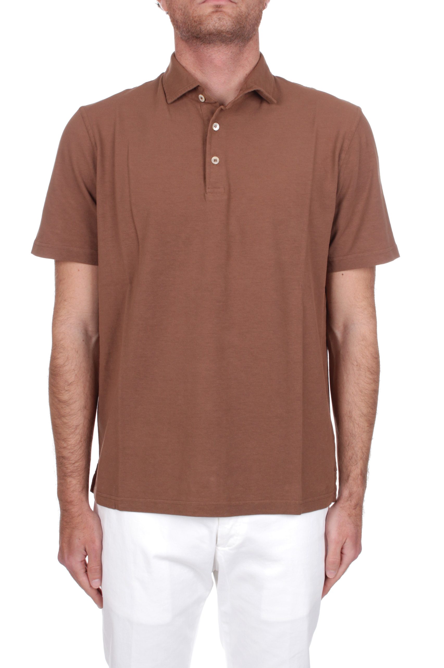 POLO MANICHE CORTE FEDELI CASHMERE ZERO MARRONE 31