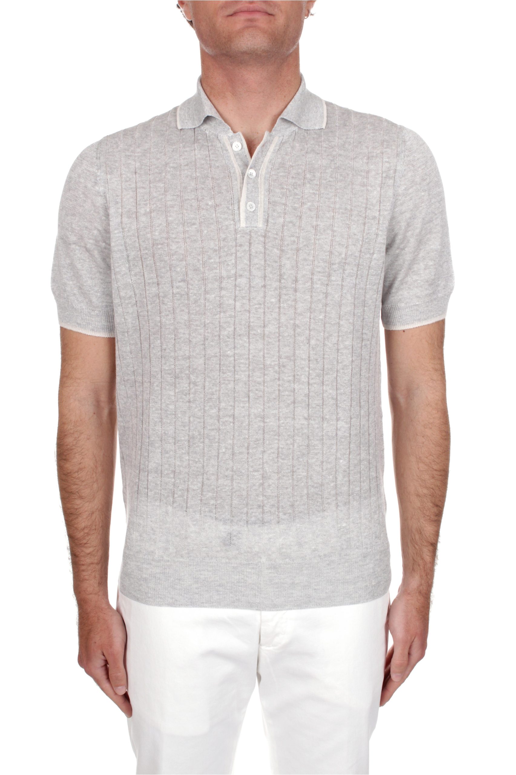POLO MANICHE CORTE FEDELI CASHMERE BOBBY GRIGIO 9