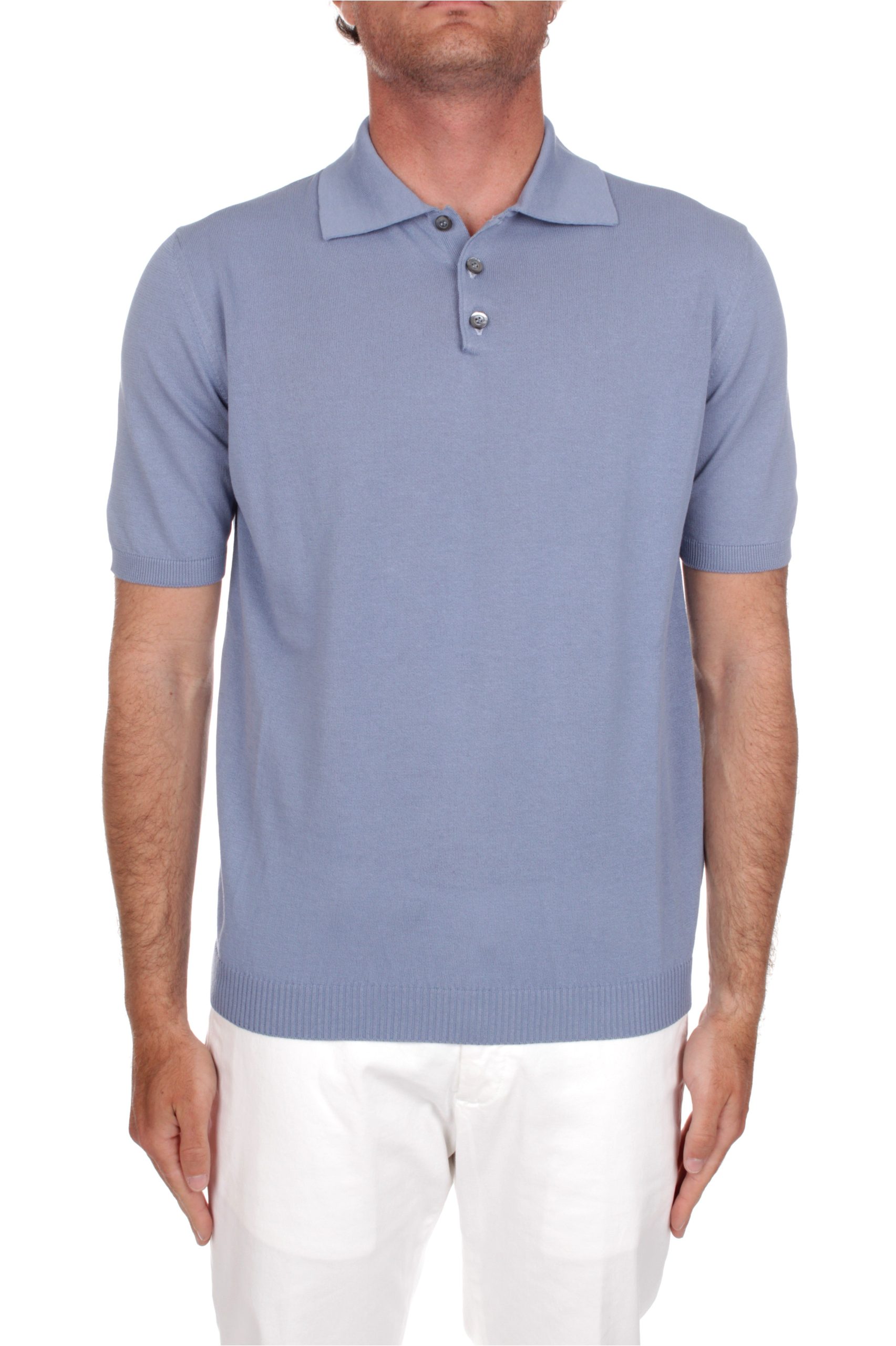 POLO MANICHE CORTE ALPHA STUDIO CREPE CHAMBRAY 1004