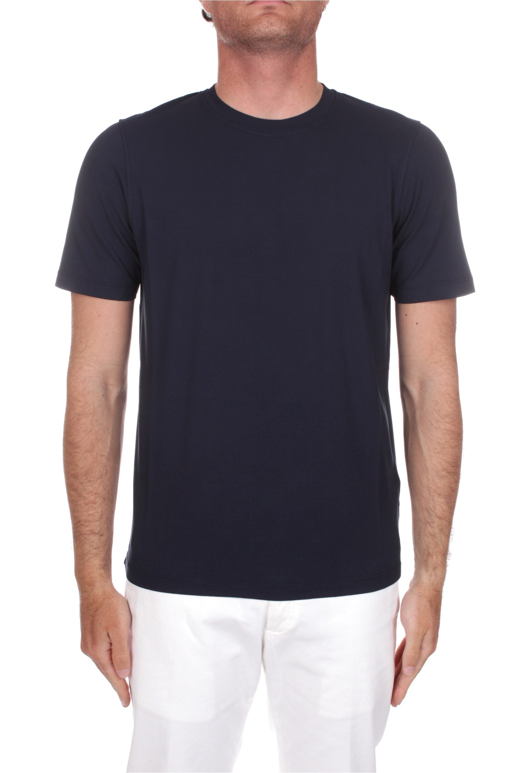 T-SHIRT MANICHE CORTE ALPHA STUDIO BLU NOTTE 1001