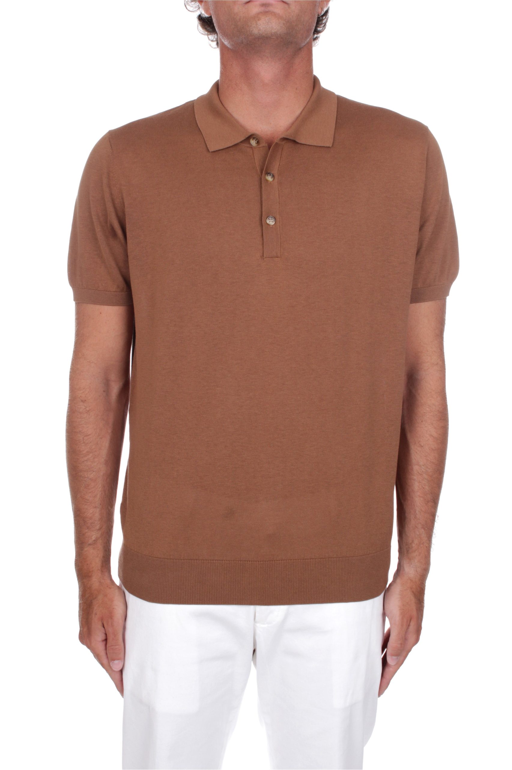 POLO MANICHE CORTE MAROTTA TABACCO