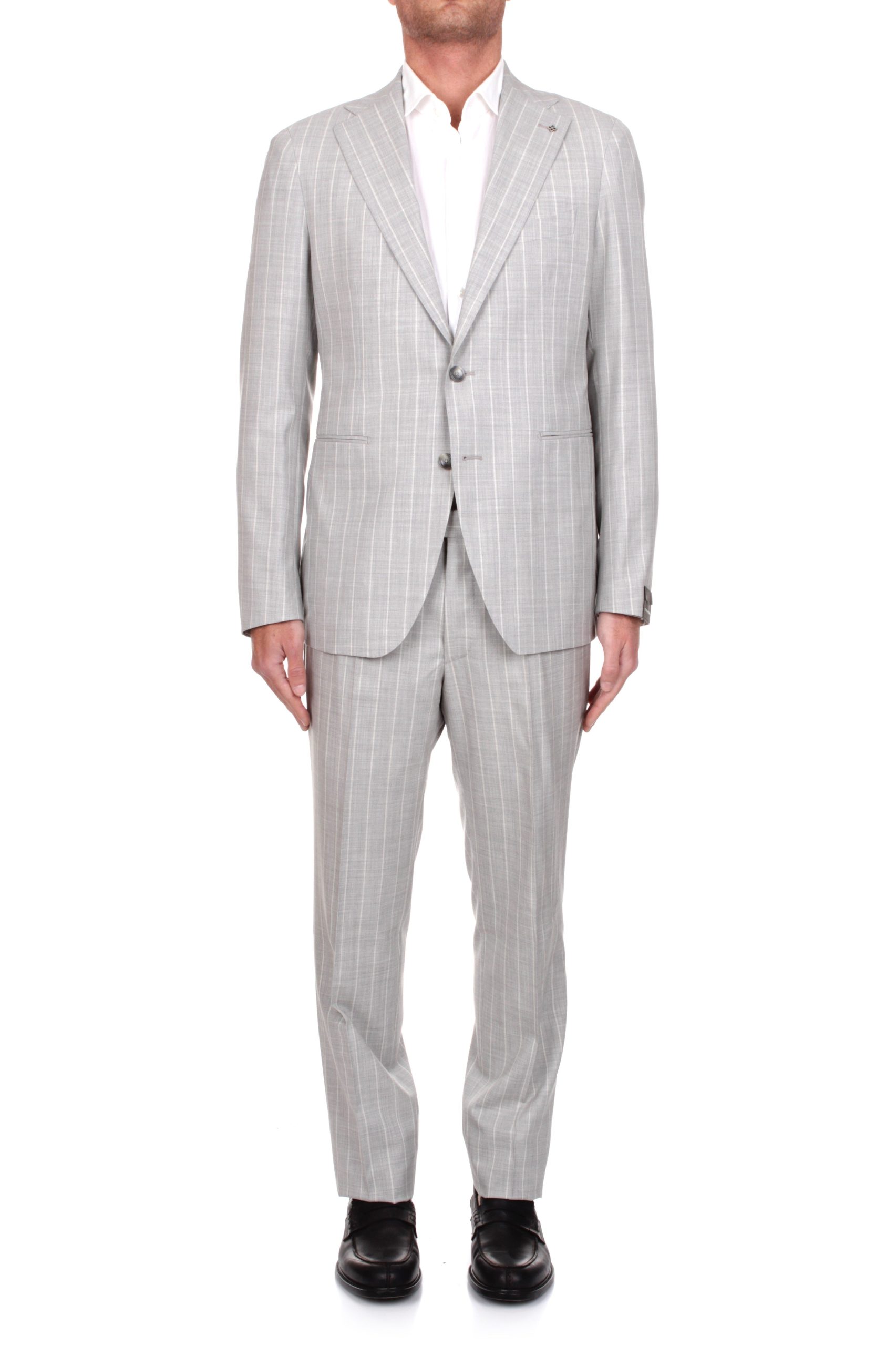 ABITO MONOPETTO TAGLIATORE VESUVIO GESSATO PERLA P1201