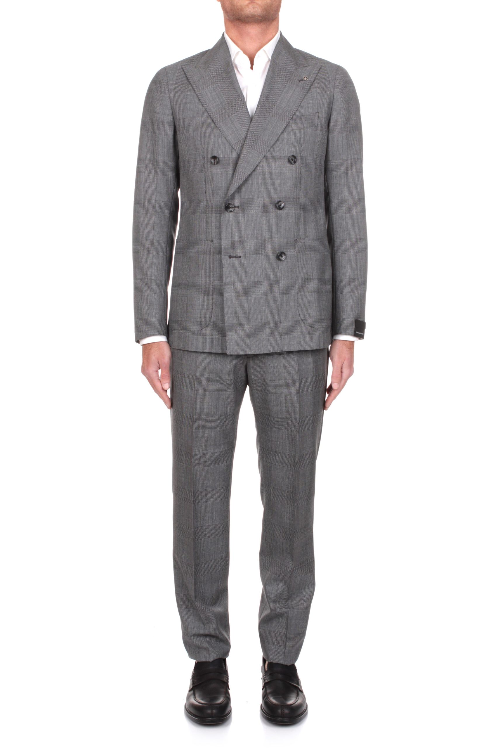 ABITO DOPPIOPETTO PRINCIPE DI GALLES TAGLIATORE MONTECARLO NERO N1182