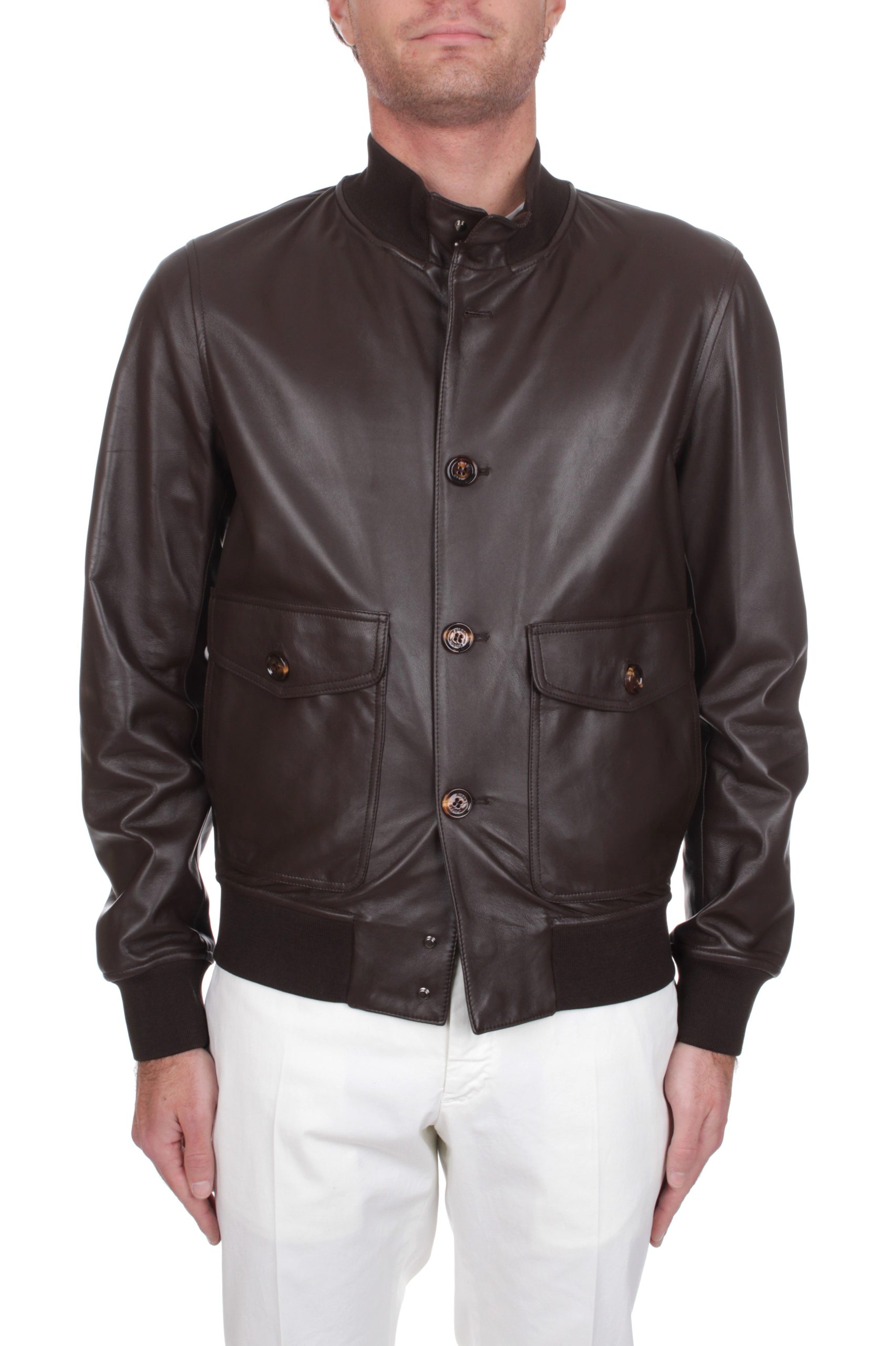 GIUBBOTTO IN PELLE KIRED PIER DARK BROWN