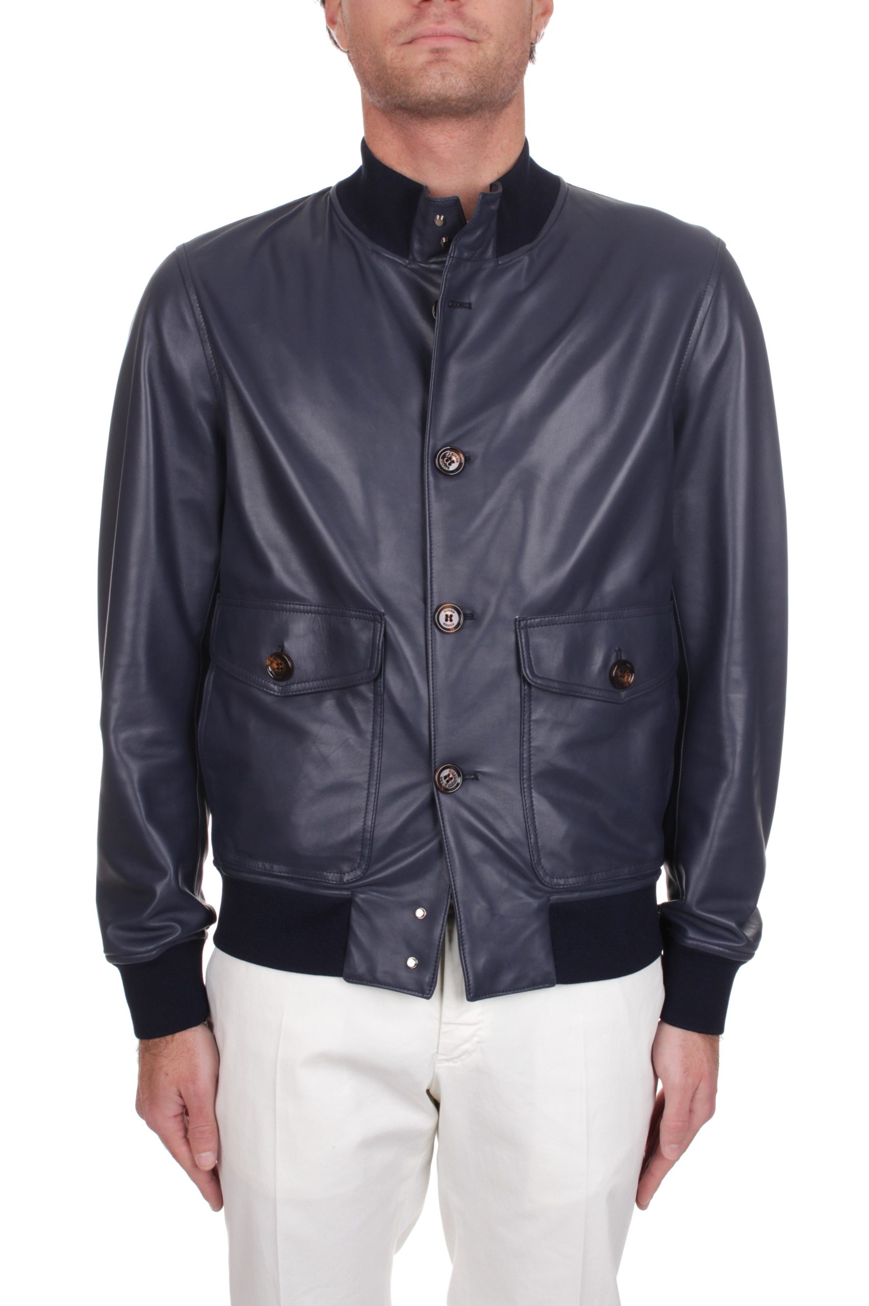 GIUBBOTTO IN PELLE KIRED PIER ROYAL BLUE