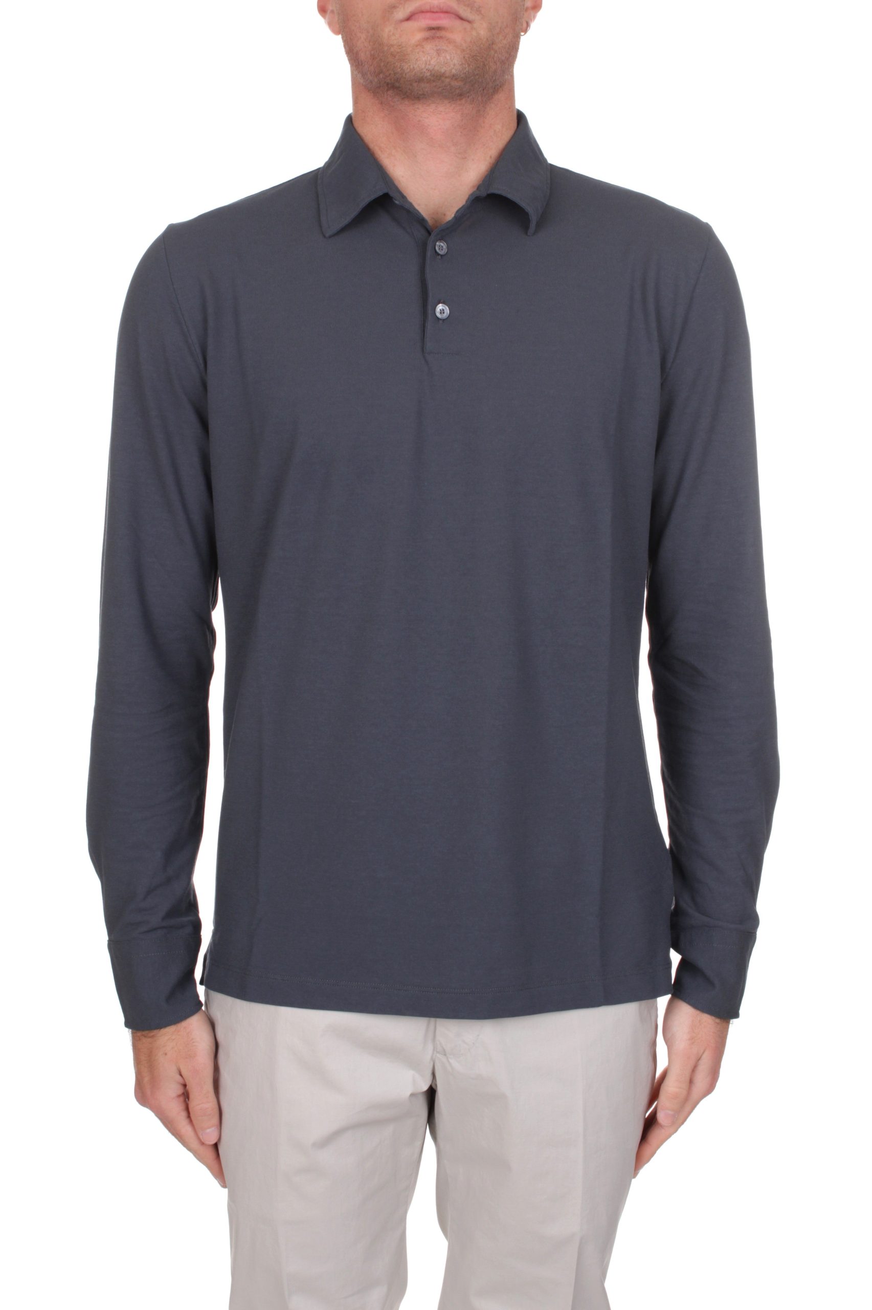 POLO MANICHE LUNGHE ZANONE ICE COTTON FERRO Z5336