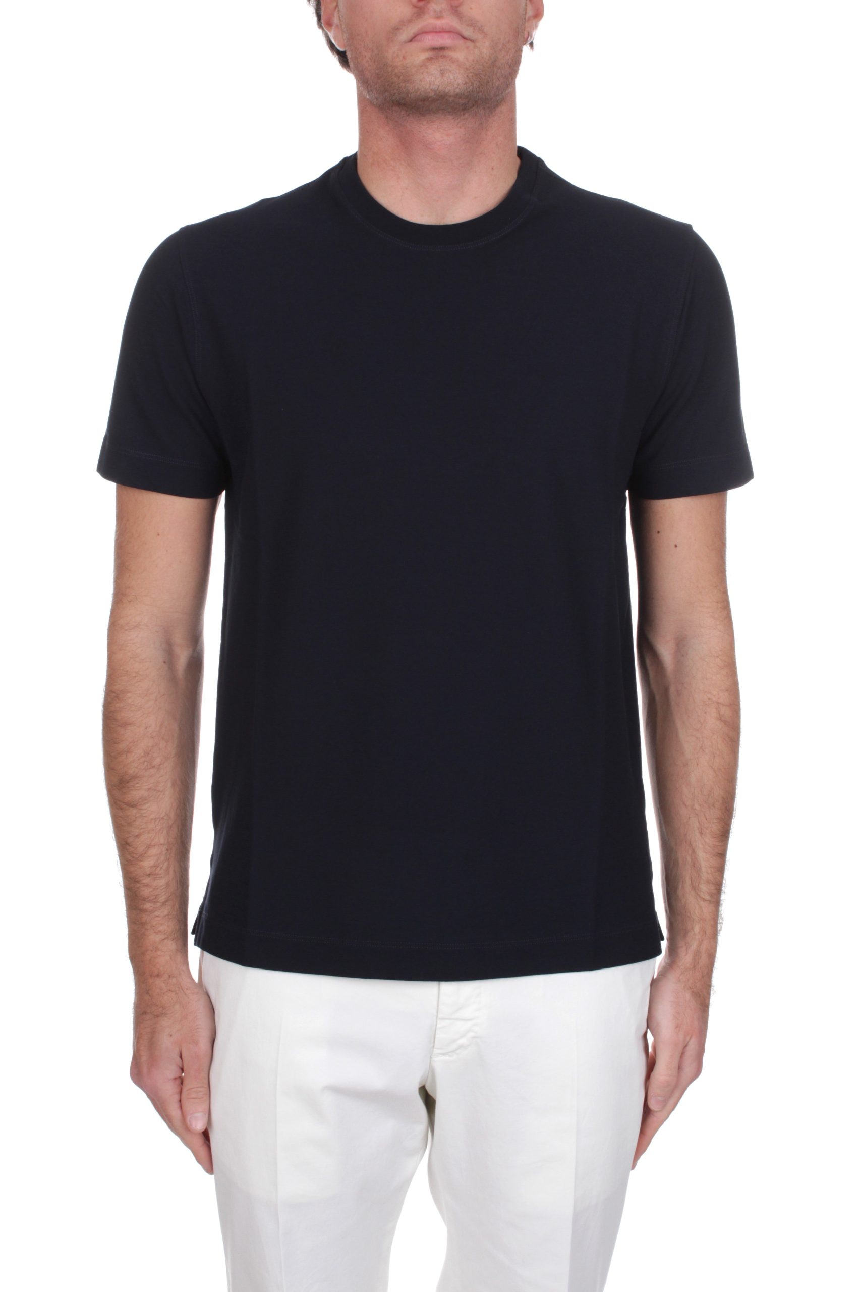 T-SHIRT MANICHE CORTE ZANONE ICE COTTON BLU NAVY Z0542