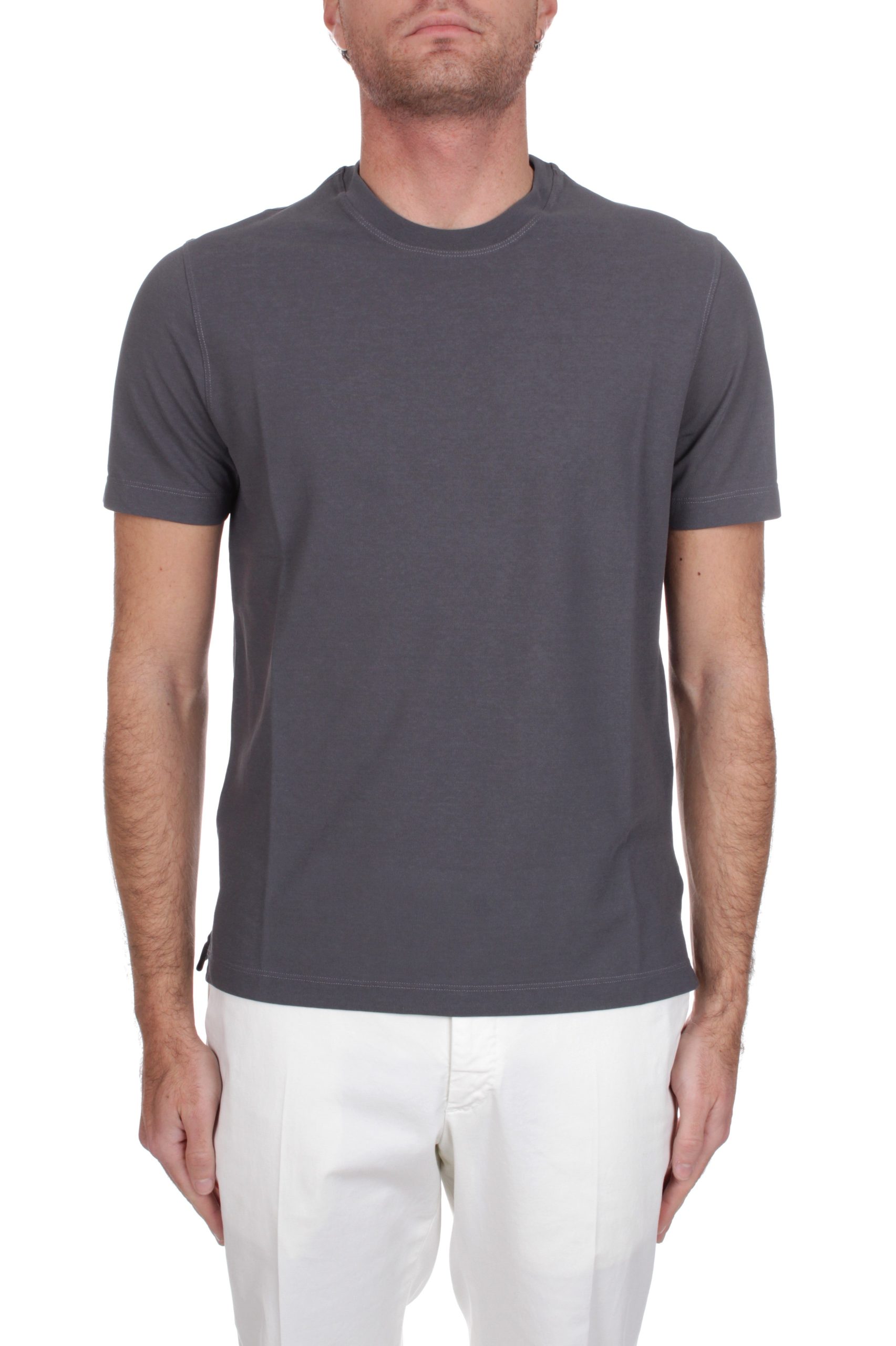 T-SHIRT MANICHE CORTE ZANONE ICE COTTON ASFALTO Z0914