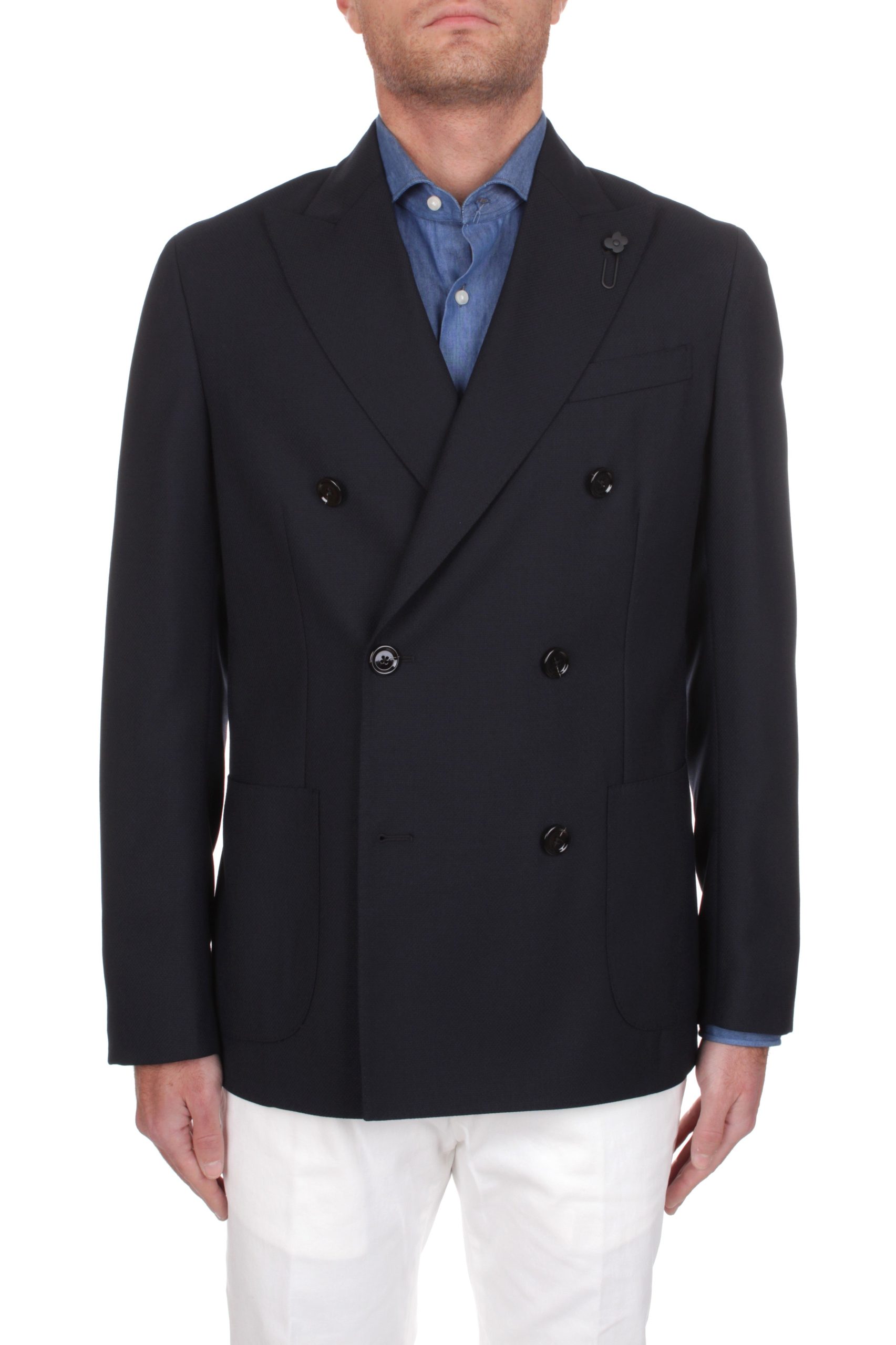 BLAZER DOPPIOPETTO LARDINI ROMA BLU 850