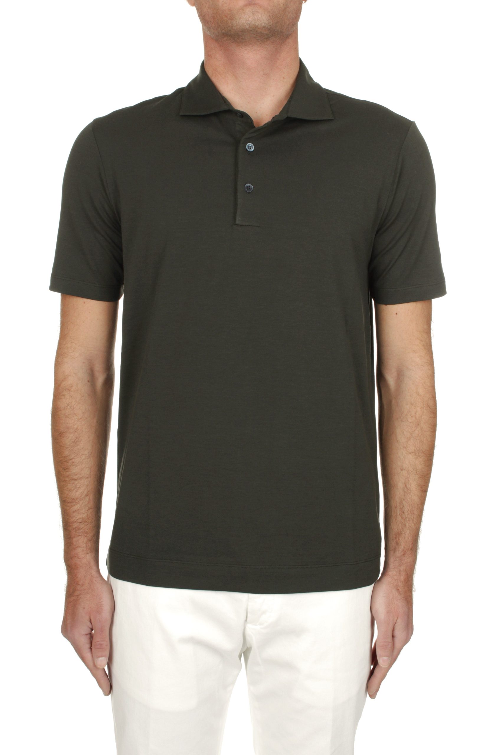 POLO MANICHE CORTE CRUCIANI VERDE 90297