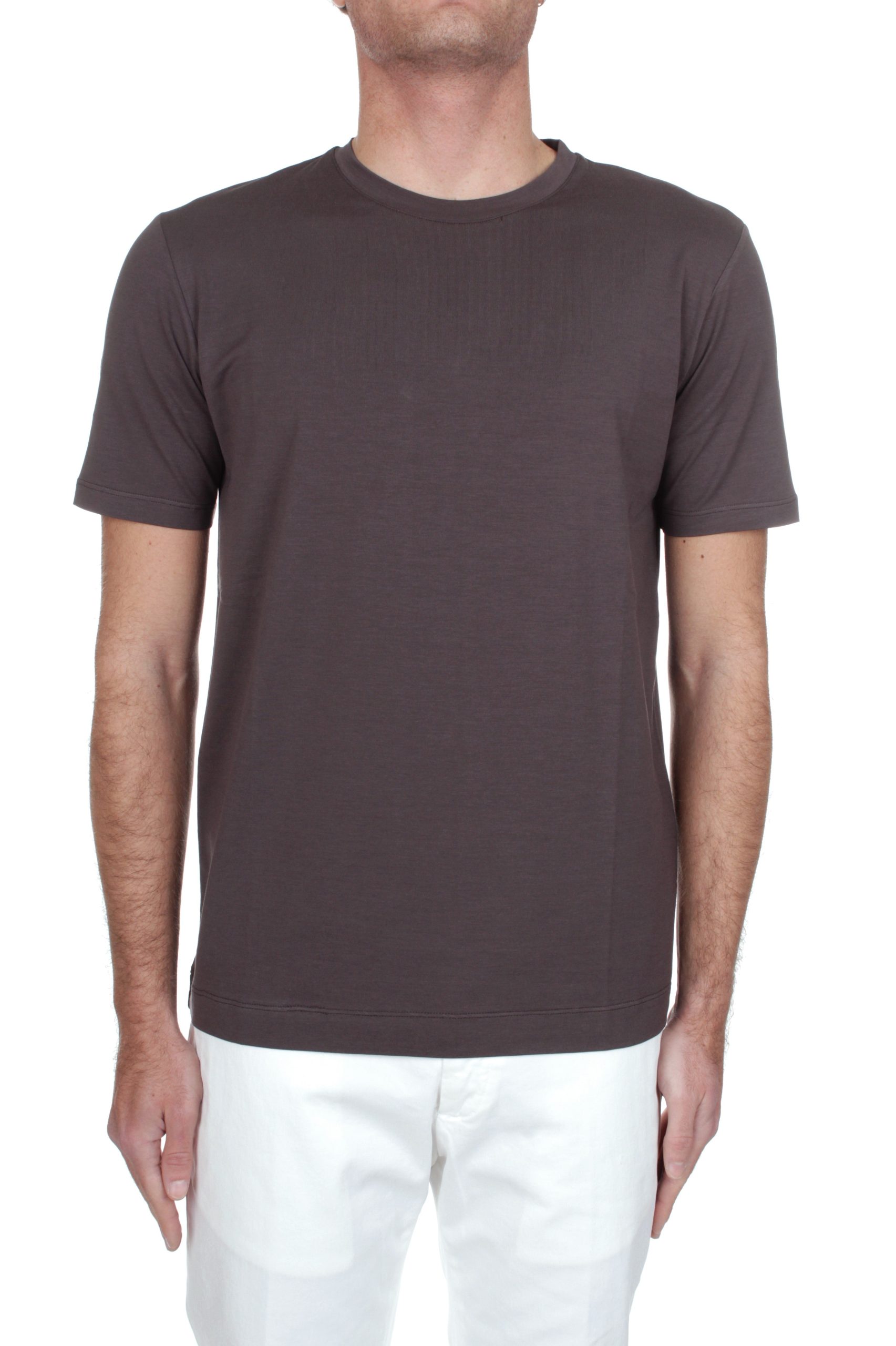 T-SHIRT MANICHE CORTE CRUCIANI FANGO 11280