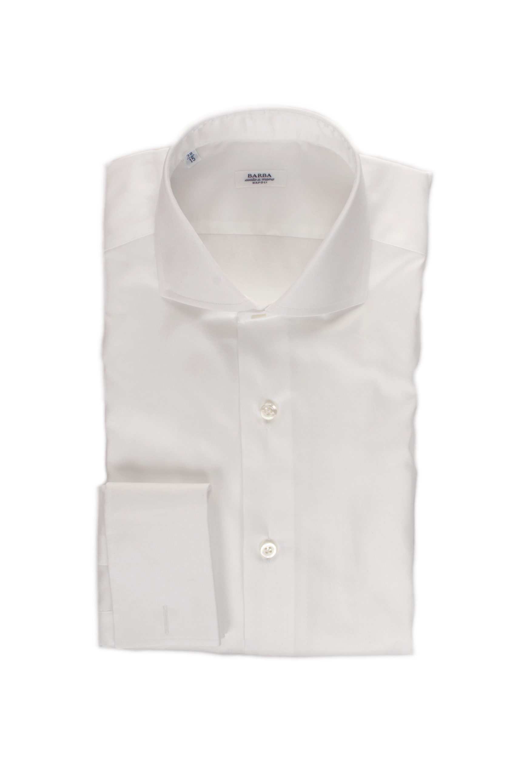 CAMICIA COLLO FRANCESE BARBA POLSO GEMELLI BIANCO 1