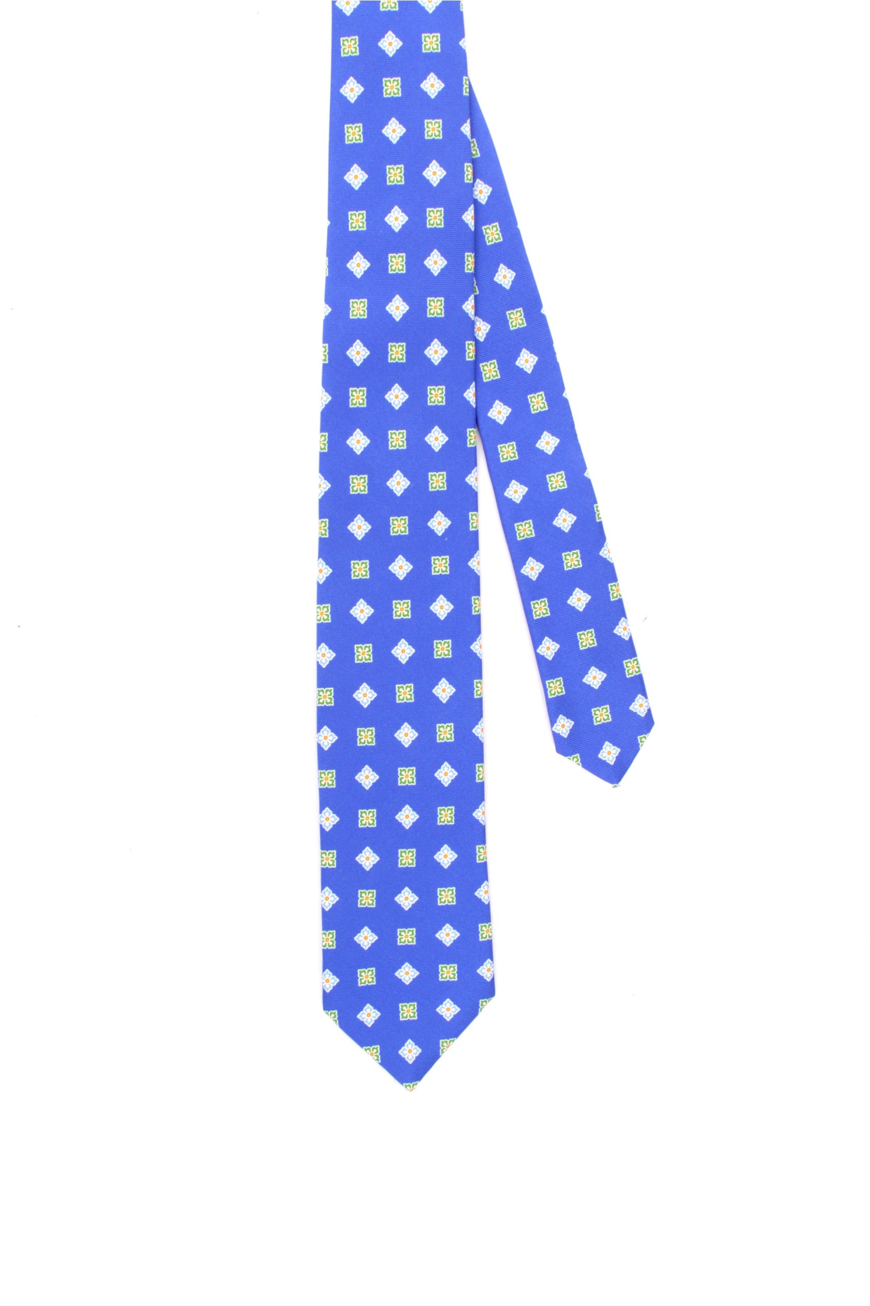 CRAVATTA 7 PIEGHE IN SETA BARBA BLU 1