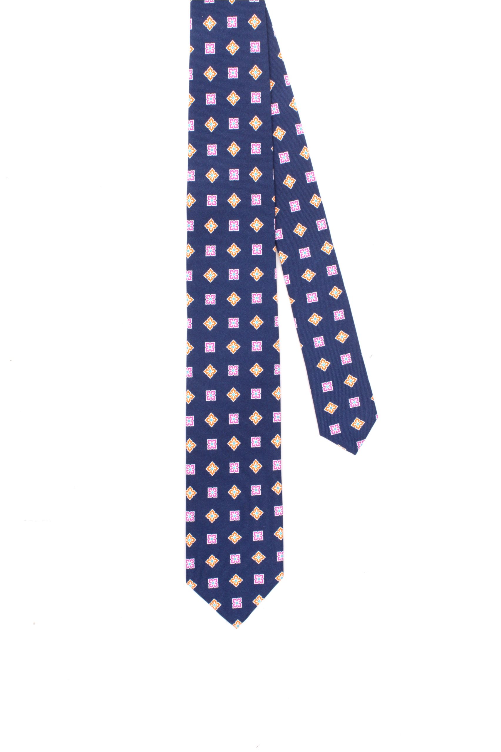 CRAVATTA 7 PIEGHE IN SETA BARBA BLU 5