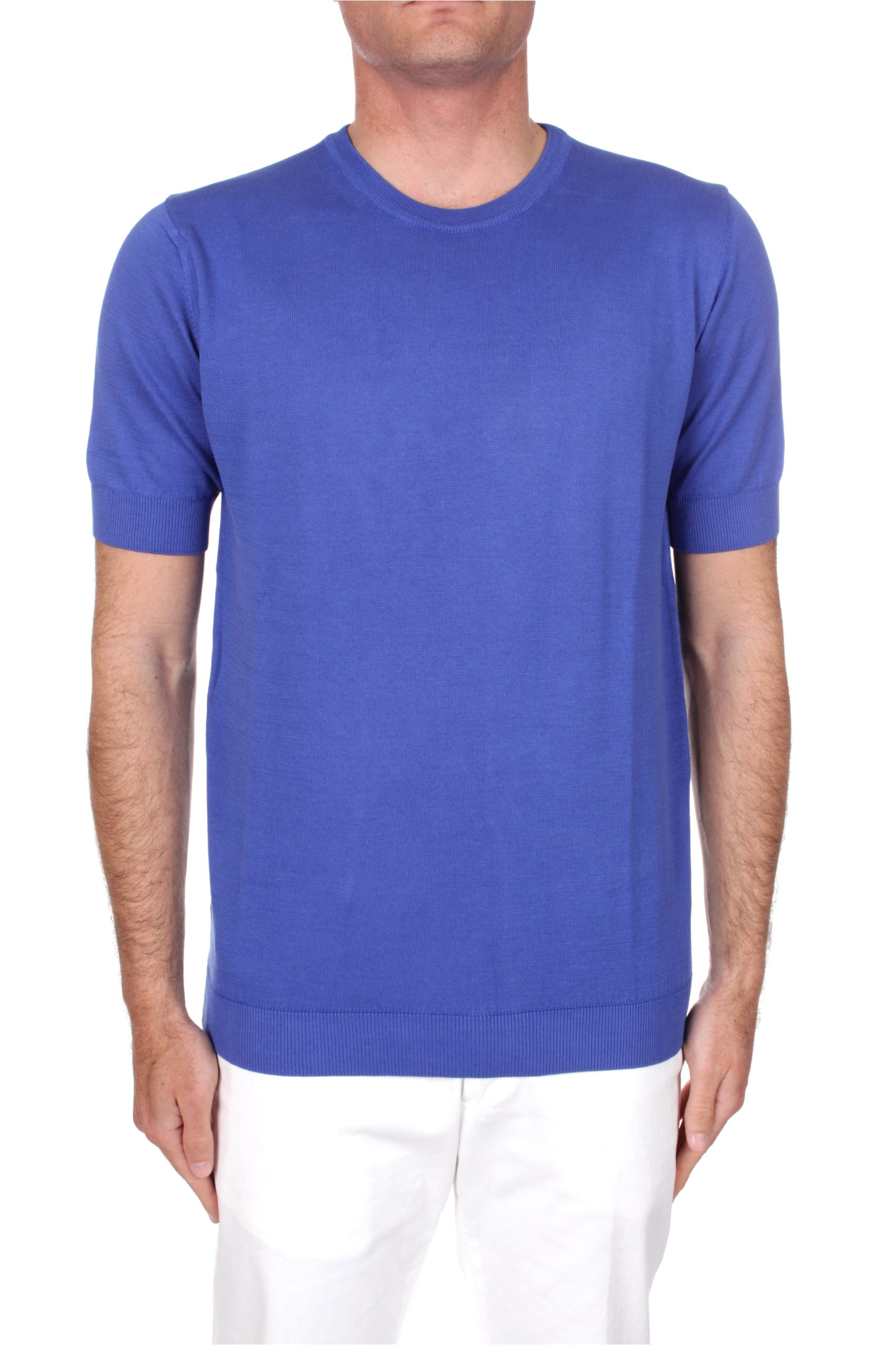 T-SHIRT MANICHE CORTE IN MAGLIA H953 BLU ROYAL 88