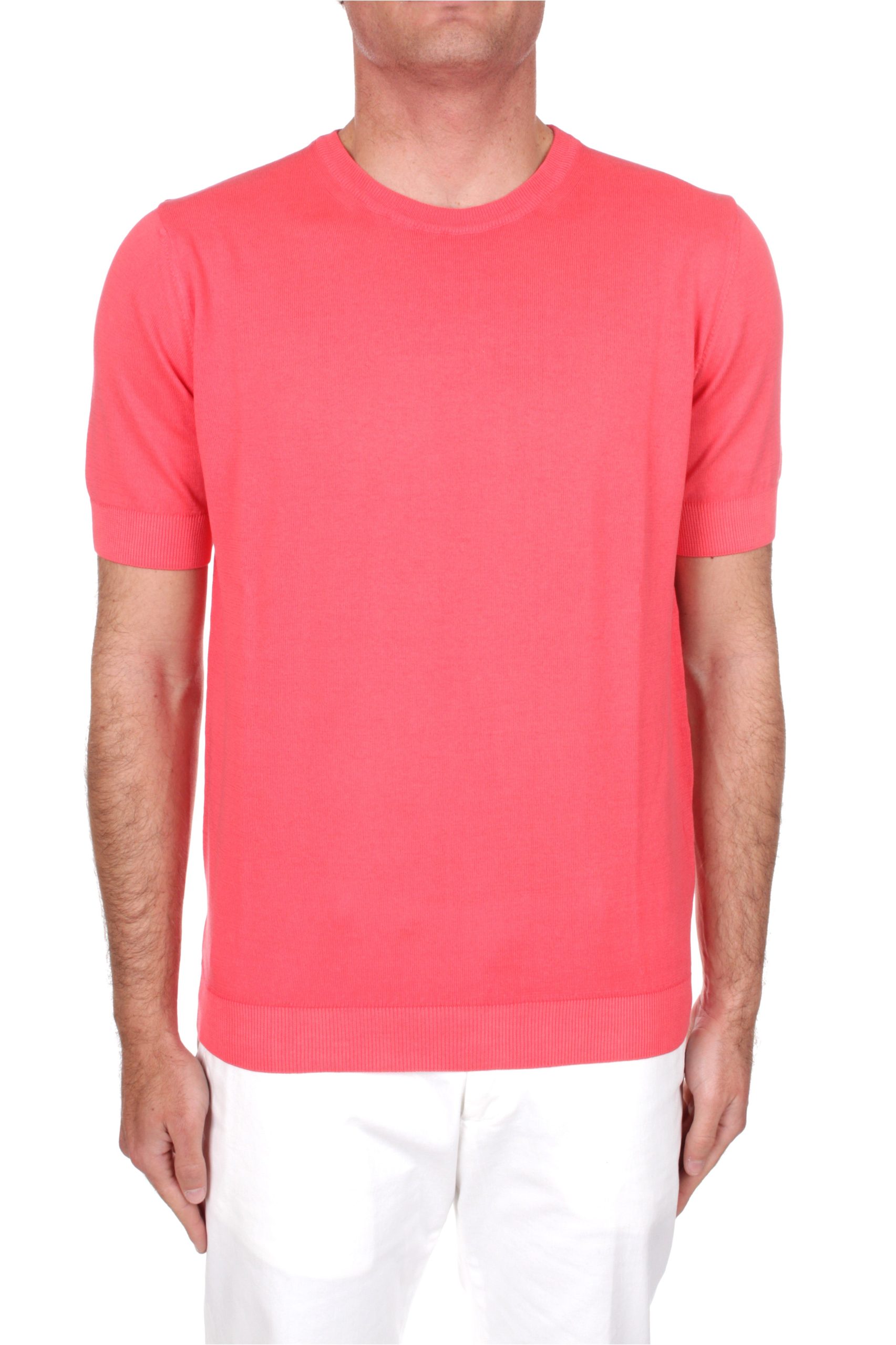 T-SHIRT MANICHE CORTE IN MAGLIA H953 CORALLO 40