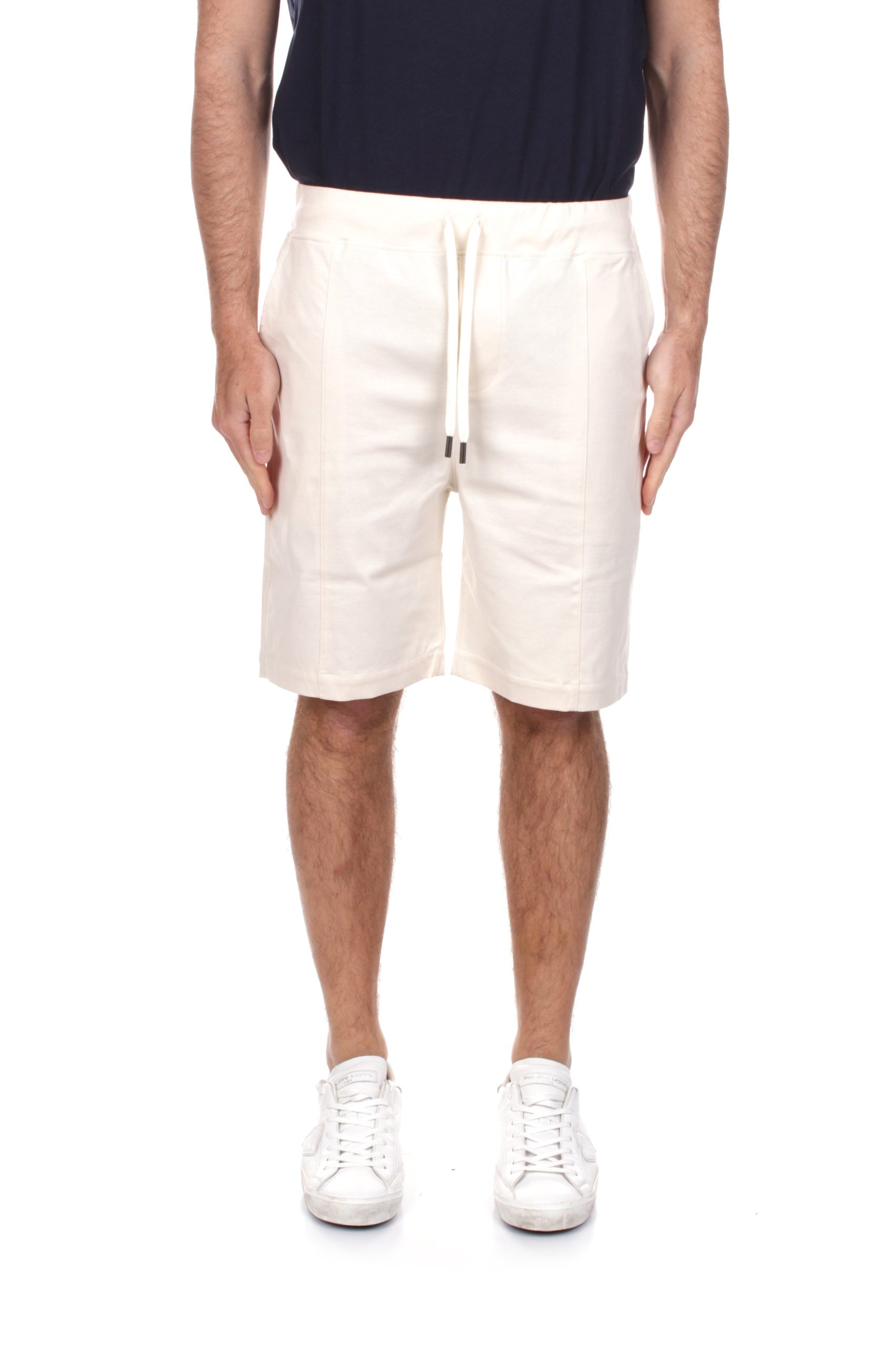 BERMUDA IN FELPA H953 GESSO 9