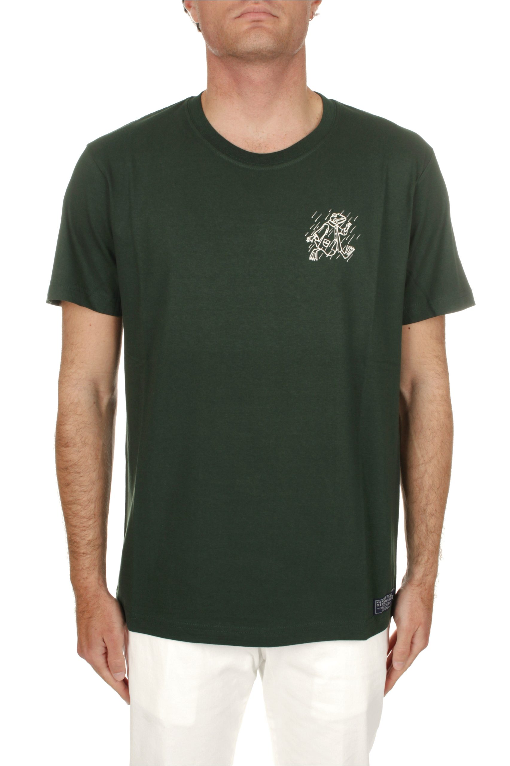 T-SHIRT MANICHE CORTE MANIFATTURA CECCARELLI VERDE