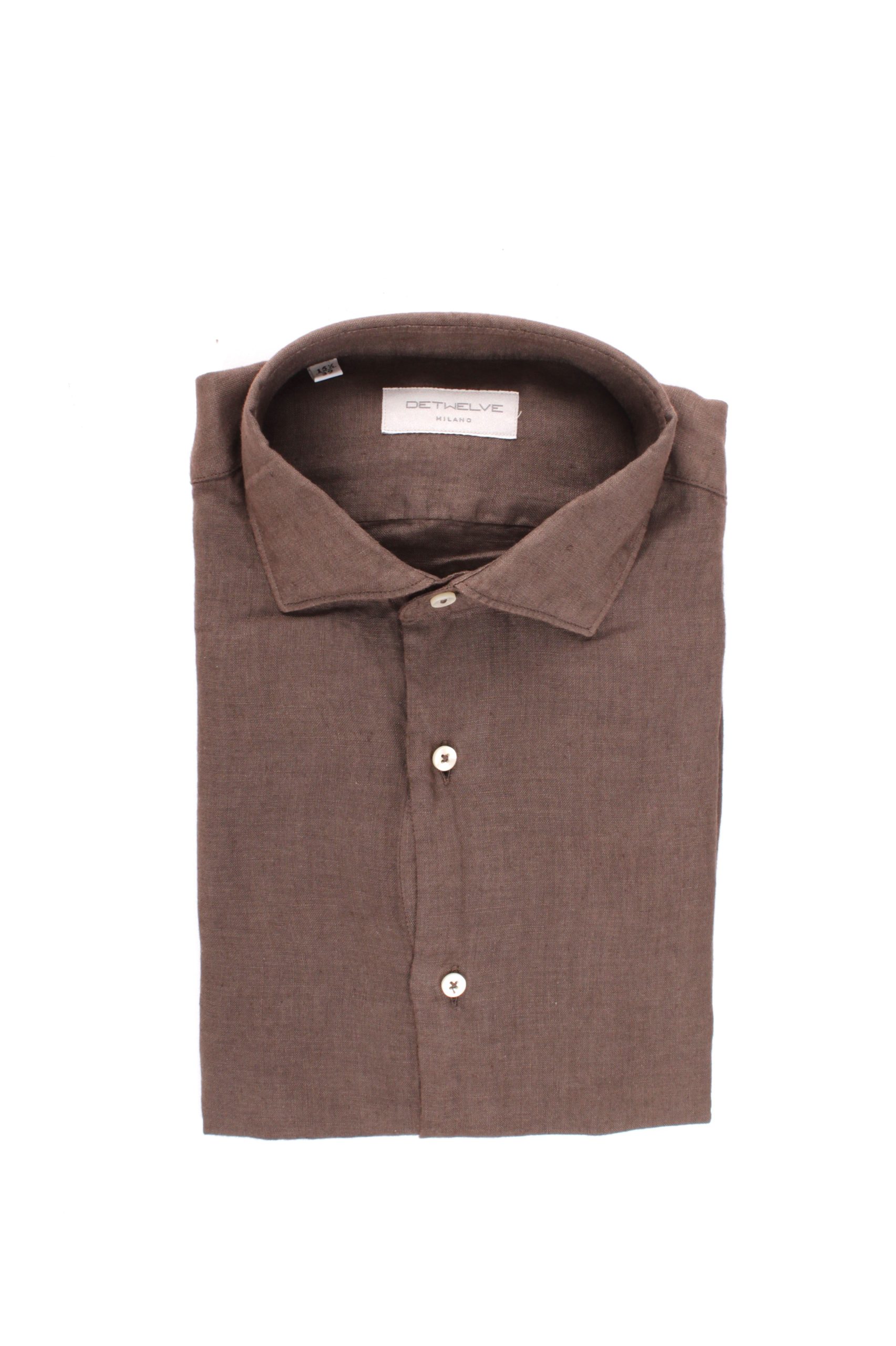 CAMICIA COLLO FRANCESE DETWELVE MARRONE 16