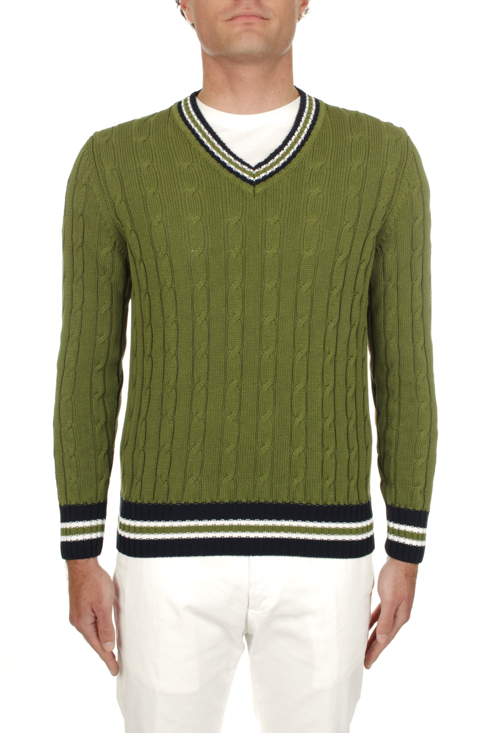 MAGLIA COLLO A V MCGEORGE OLIVA ST-74 DL