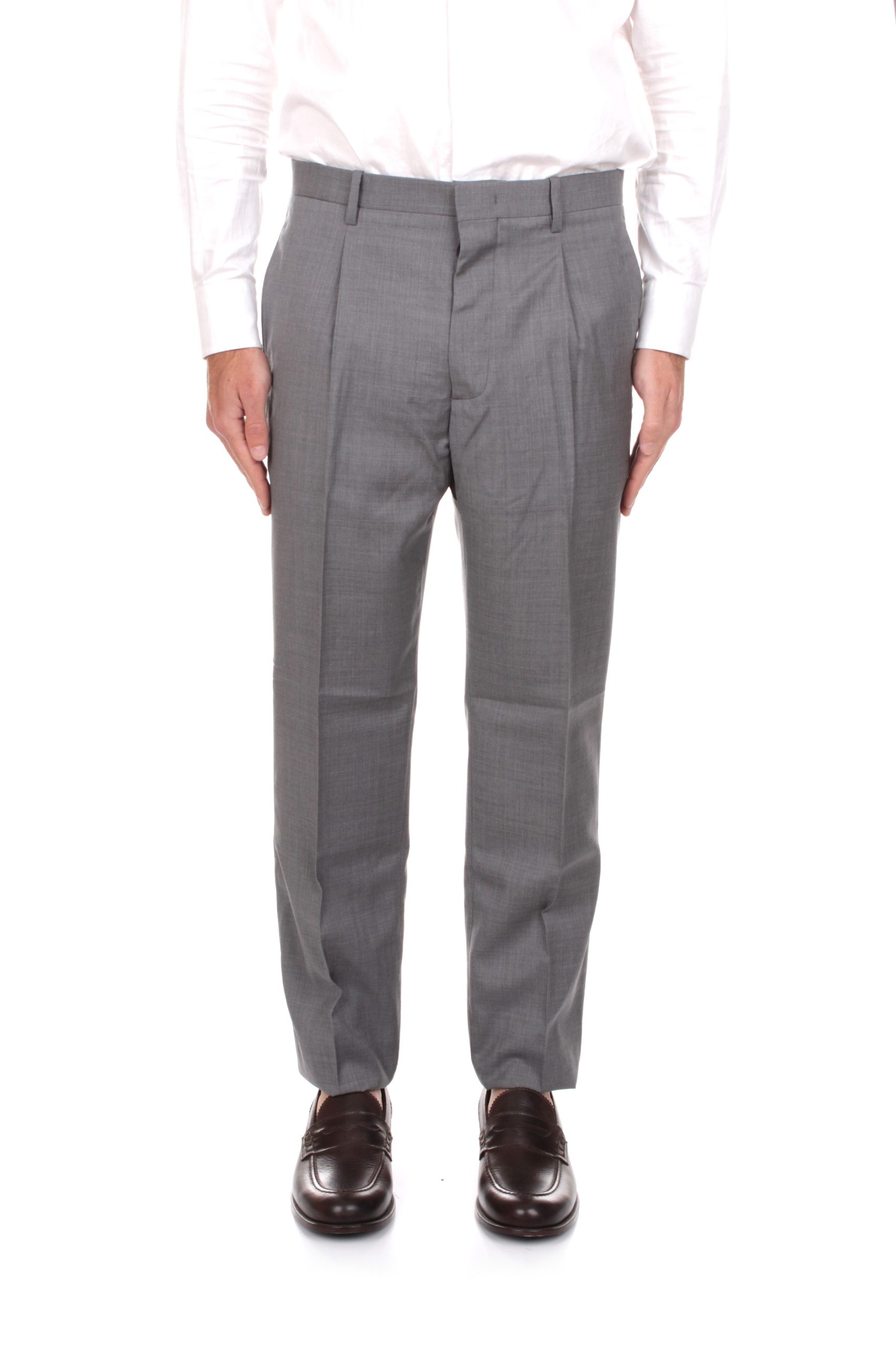 PANTALONI HINDUSTRIE GRIGIO MEDIO MELANGE 26