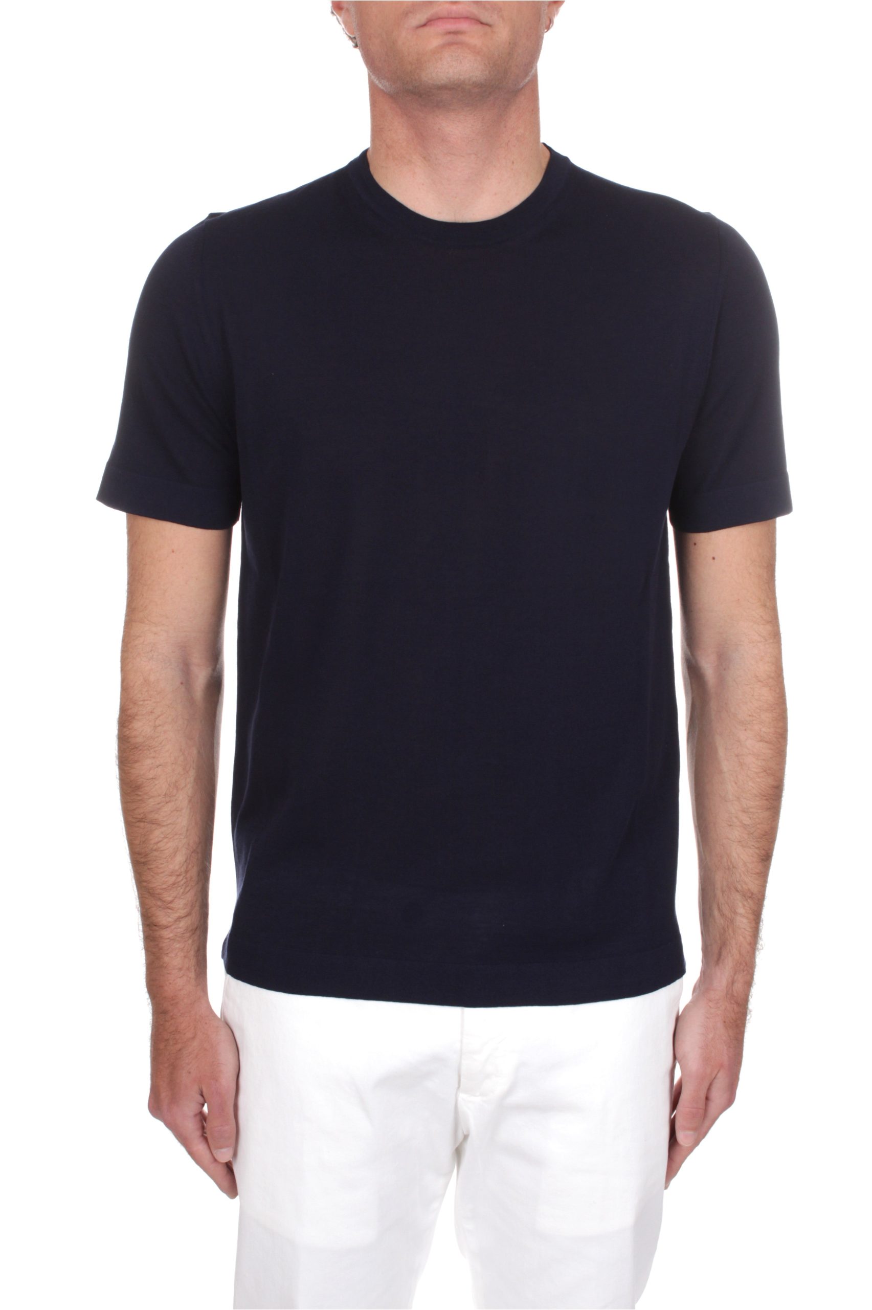 T-SHIRT MANICHE CORTE IN MAGLIA HINDUSTRIE BLU 5