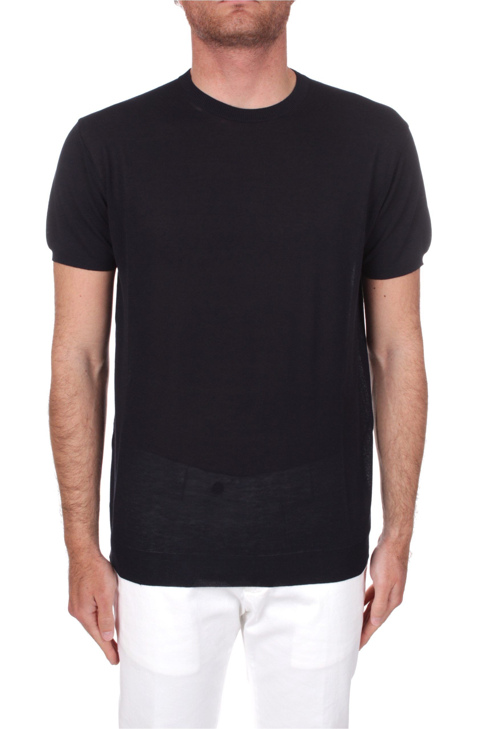 T-SHIRT IN MAGLIA MANICHE CORTE DETWELVE BLU 810C