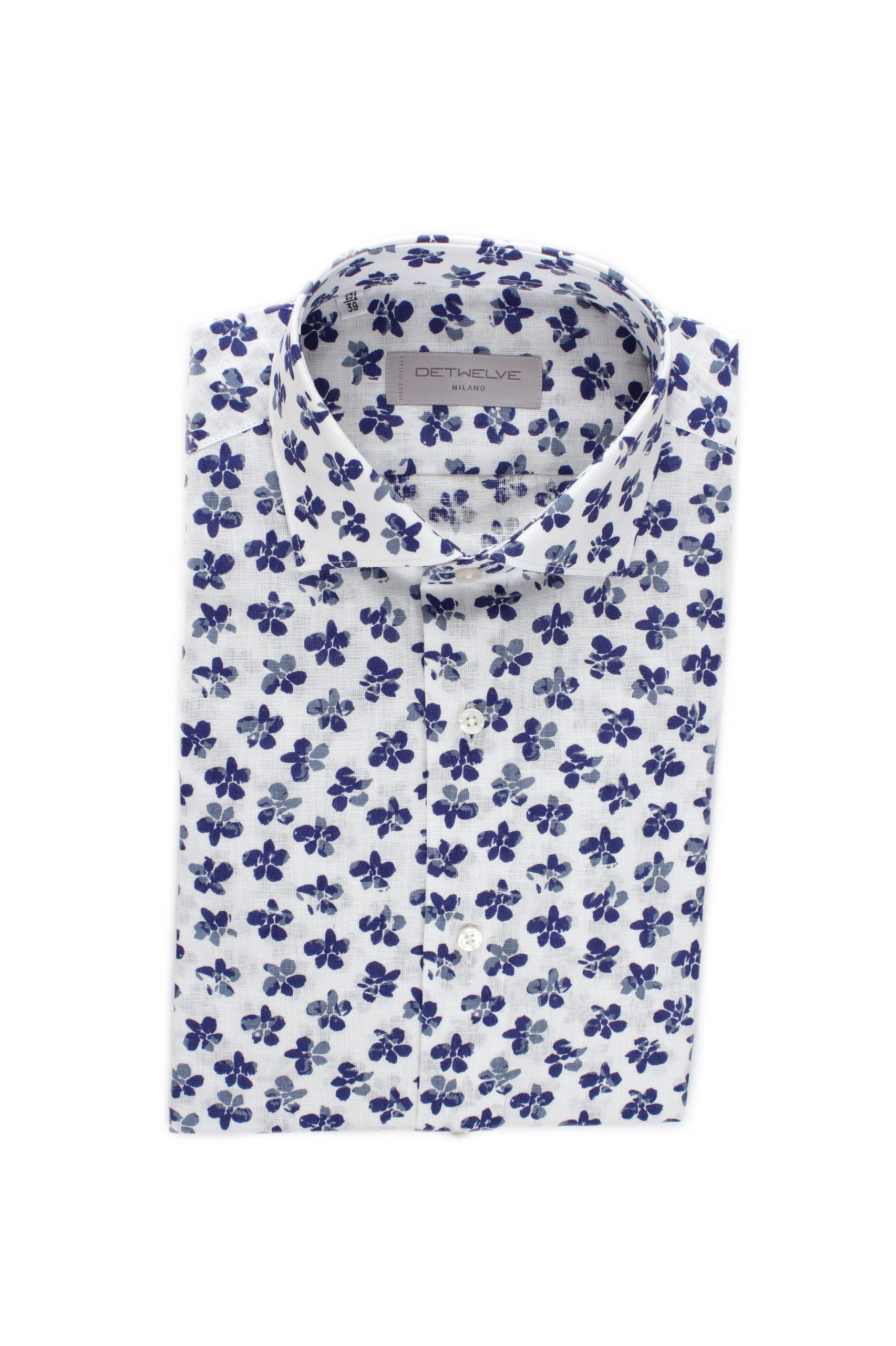 CAMICIA COLLO FRANCESE DETWELVE BIANCO FANTASIA 341
