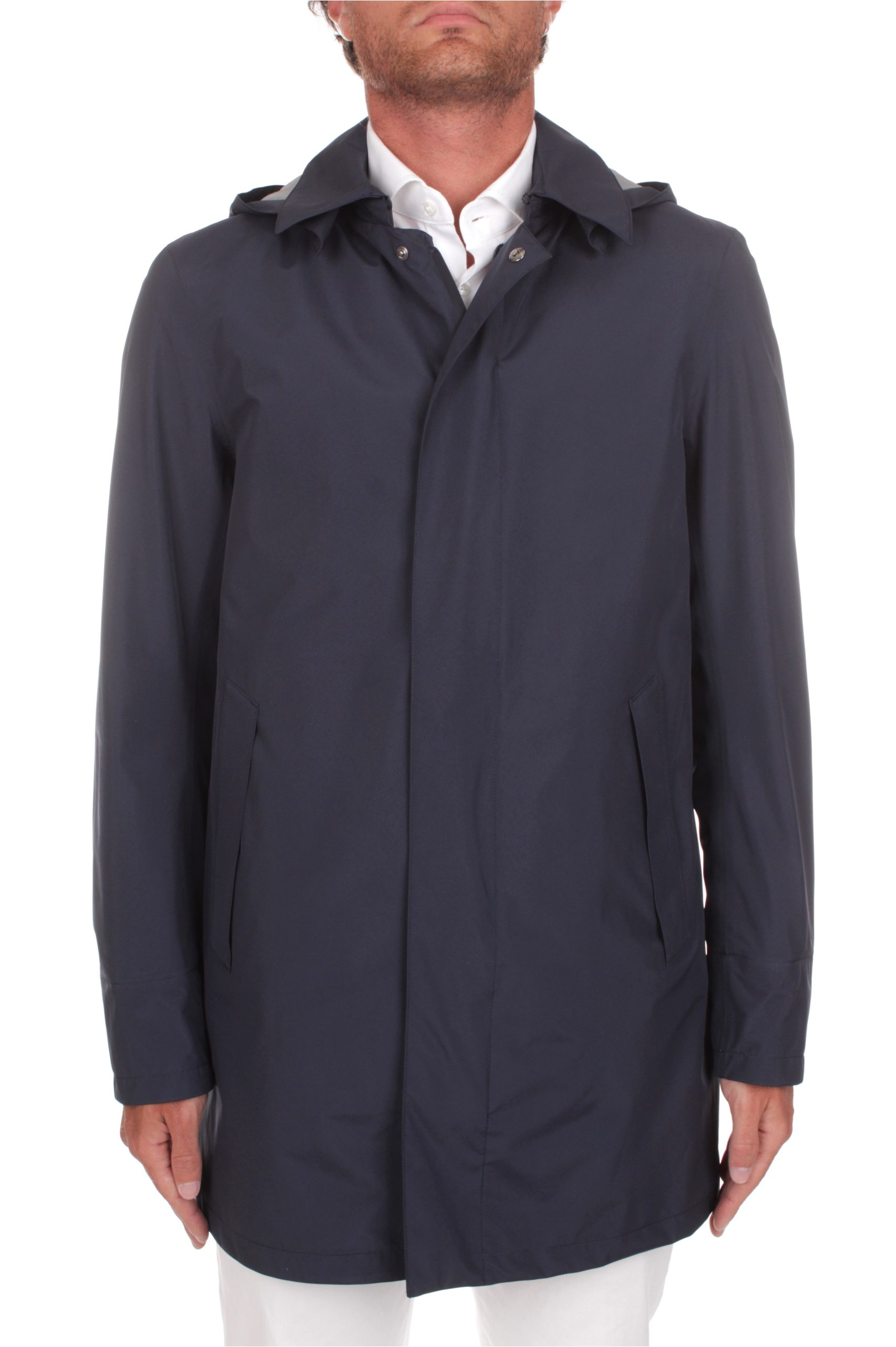 IMPERMEABILE MONOPETTO HERNO HEVOLUTION BLU 9201