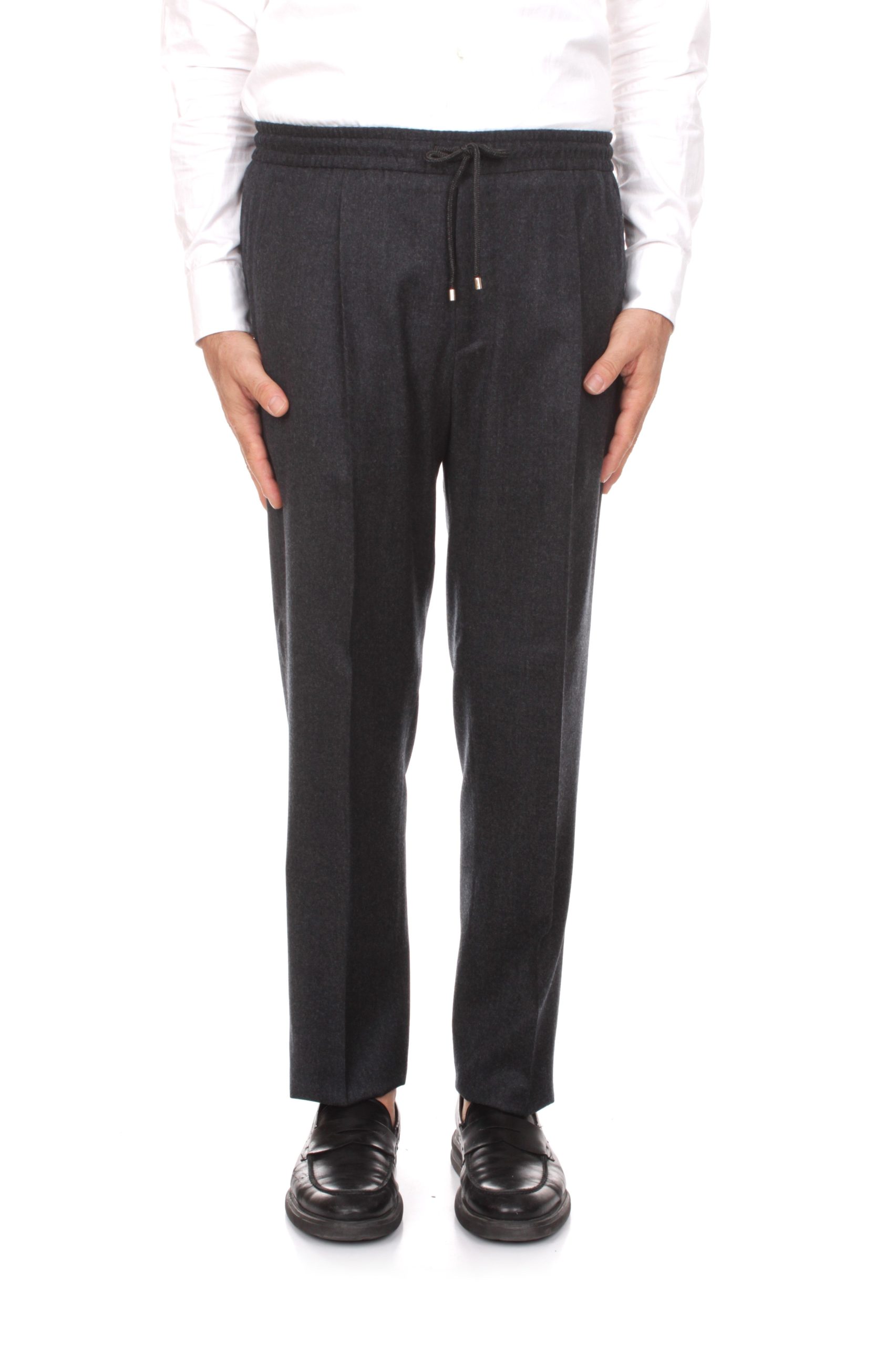 PANTALONI BRIGLIA 1949 WIMBLEDONS IN LANA - GRIGIO ANTRACITE 90